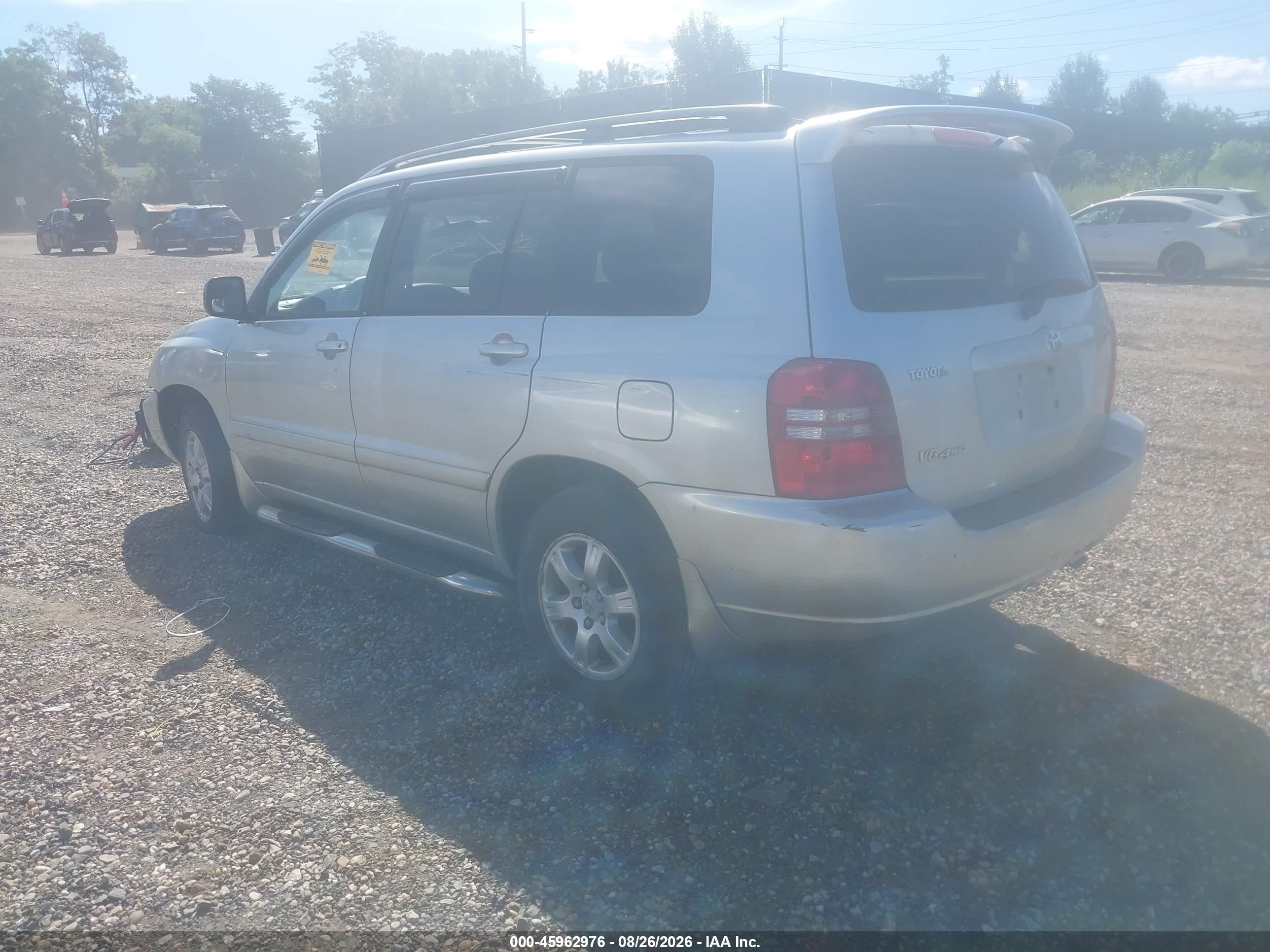 2001 Toyota Highlander V6 Silver vin: JTEHF21A610041010