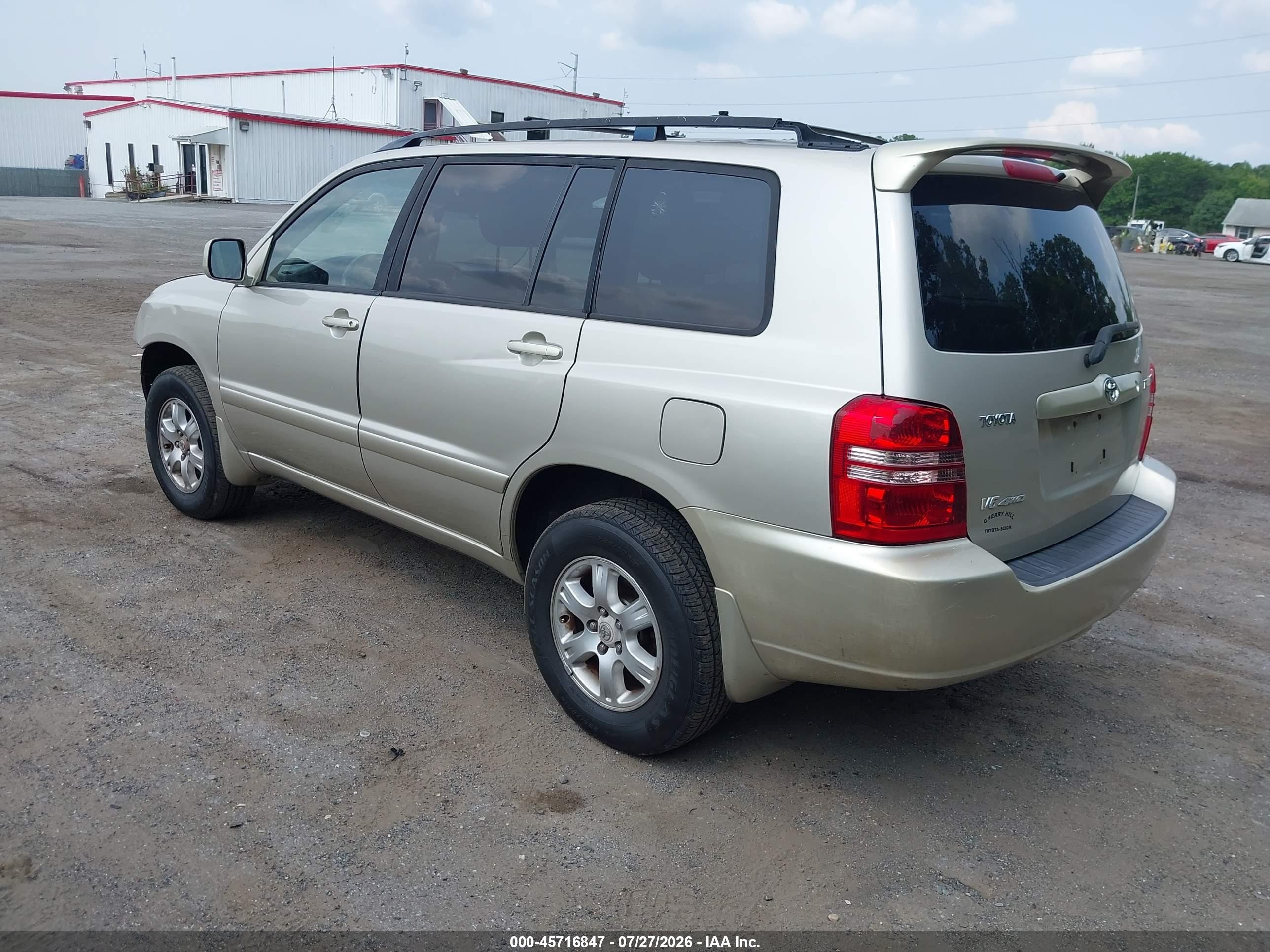 2002 Toyota Highlander V6 Beige vin: JTEHF21A720051398
