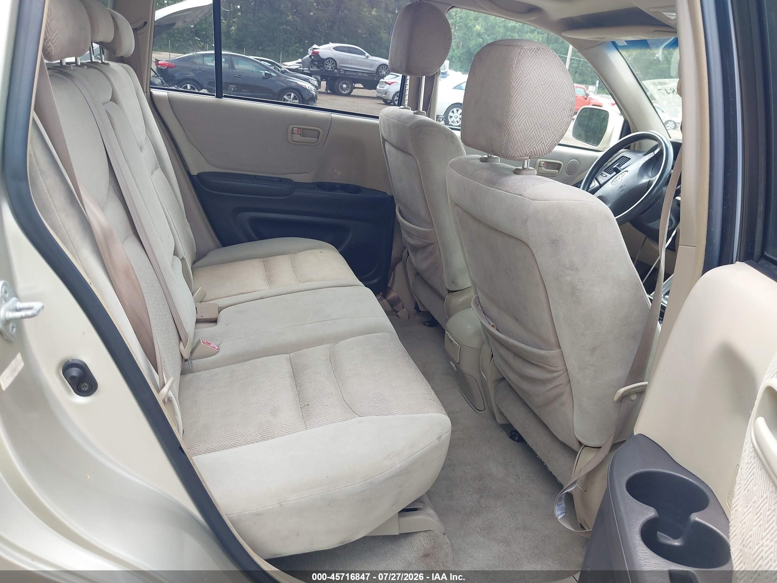 2002 Toyota Highlander V6 Beige vin: JTEHF21A720051398