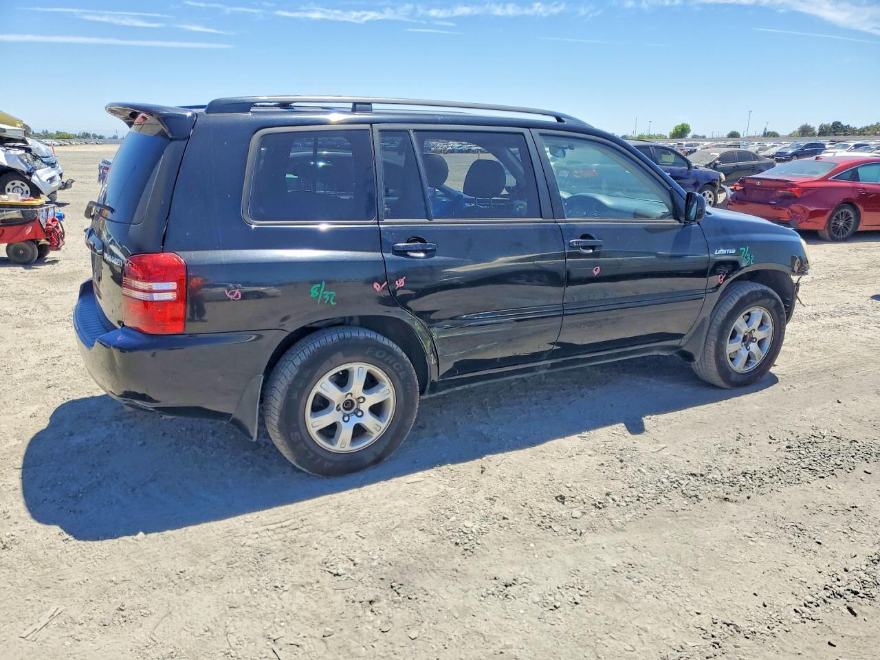 2002 Toyota Highlander Limited Black vin: JTEHF21A720087575