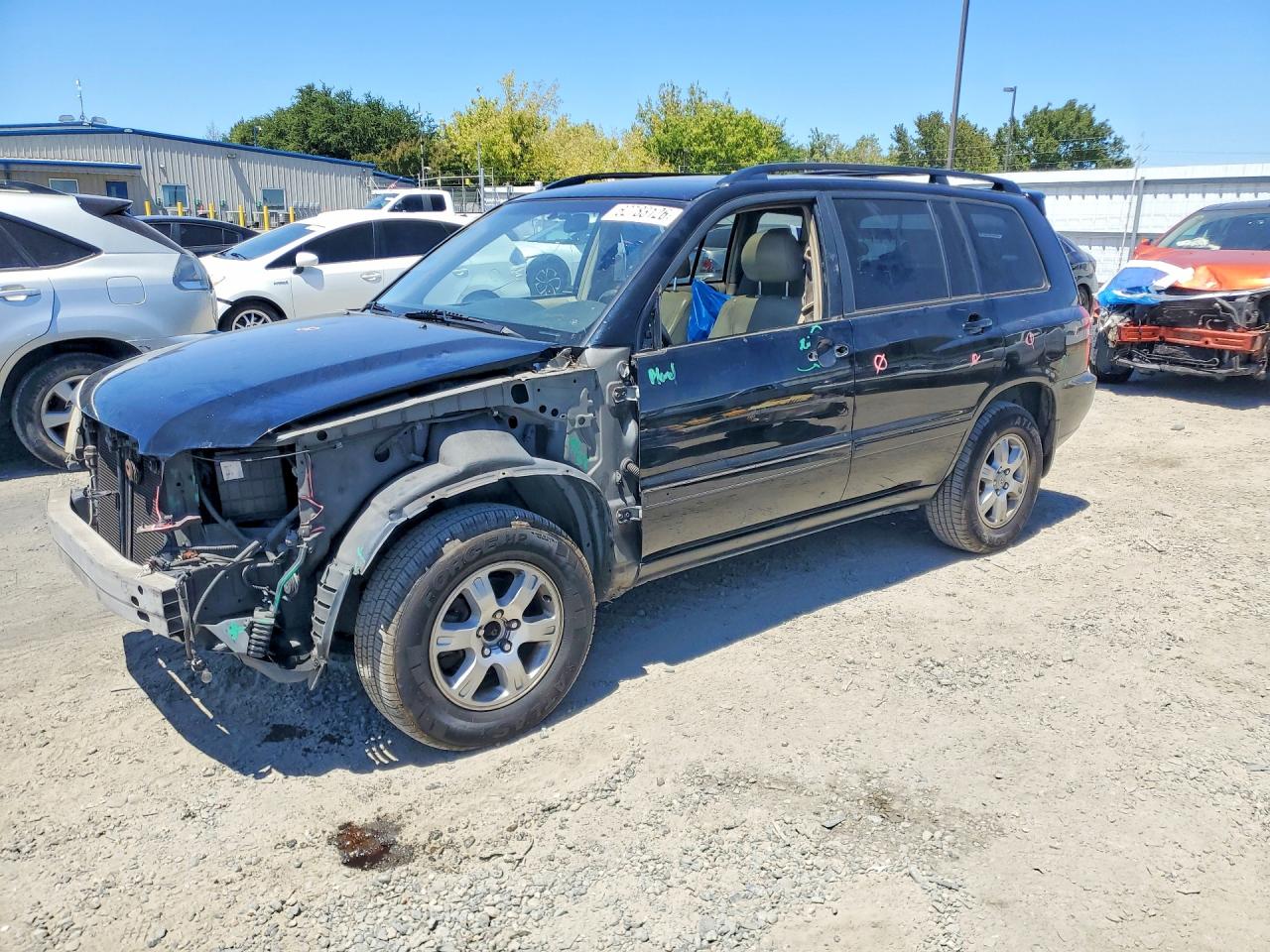2002 Toyota Highlander Limited Black vin: JTEHF21A720087575