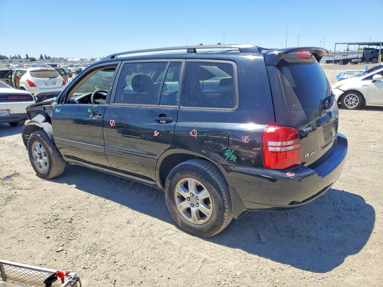 2002 Toyota Highlander Limited Black vin: JTEHF21A720087575