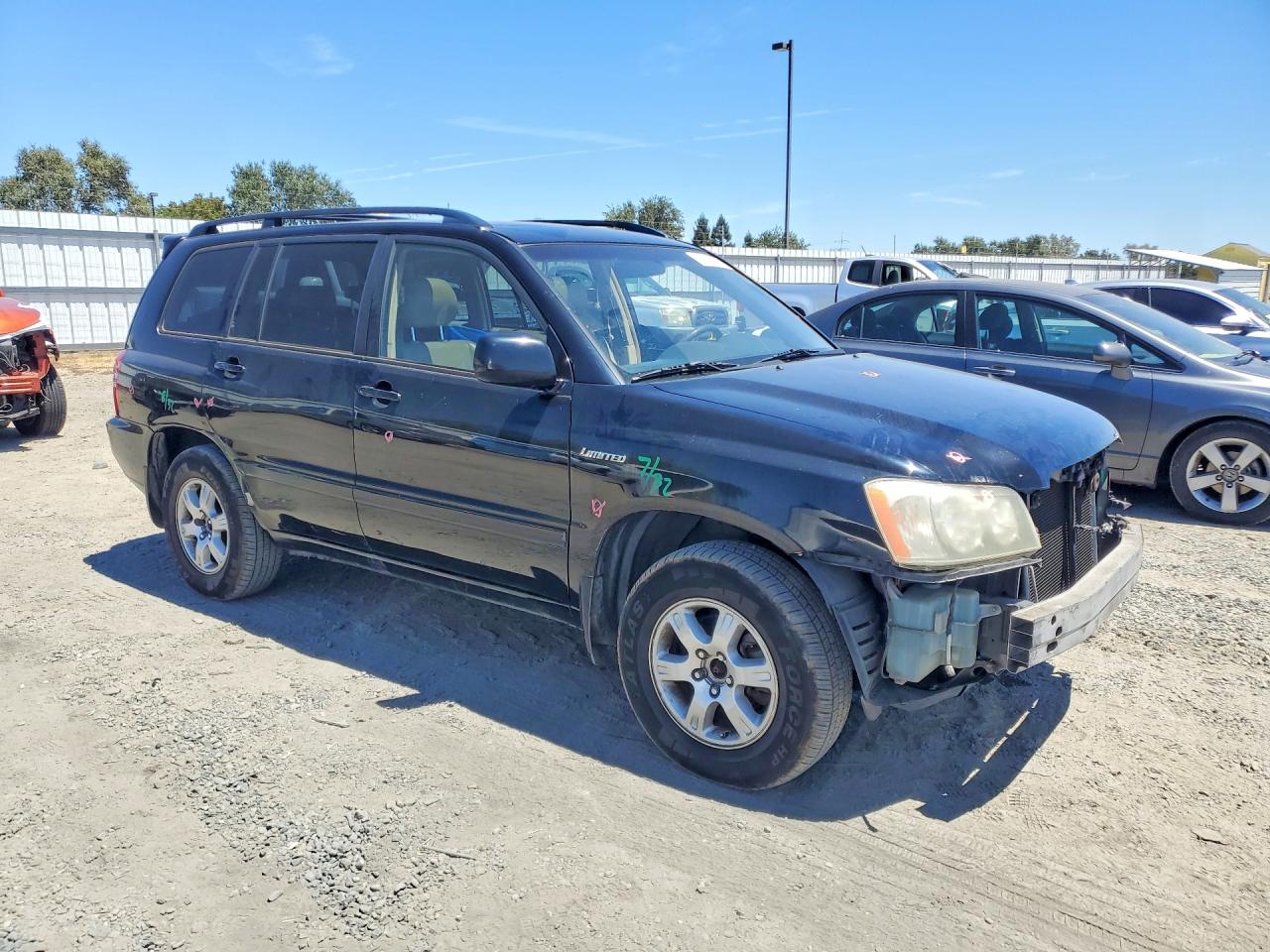 2002 Toyota Highlander Limited Black vin: JTEHF21A720087575