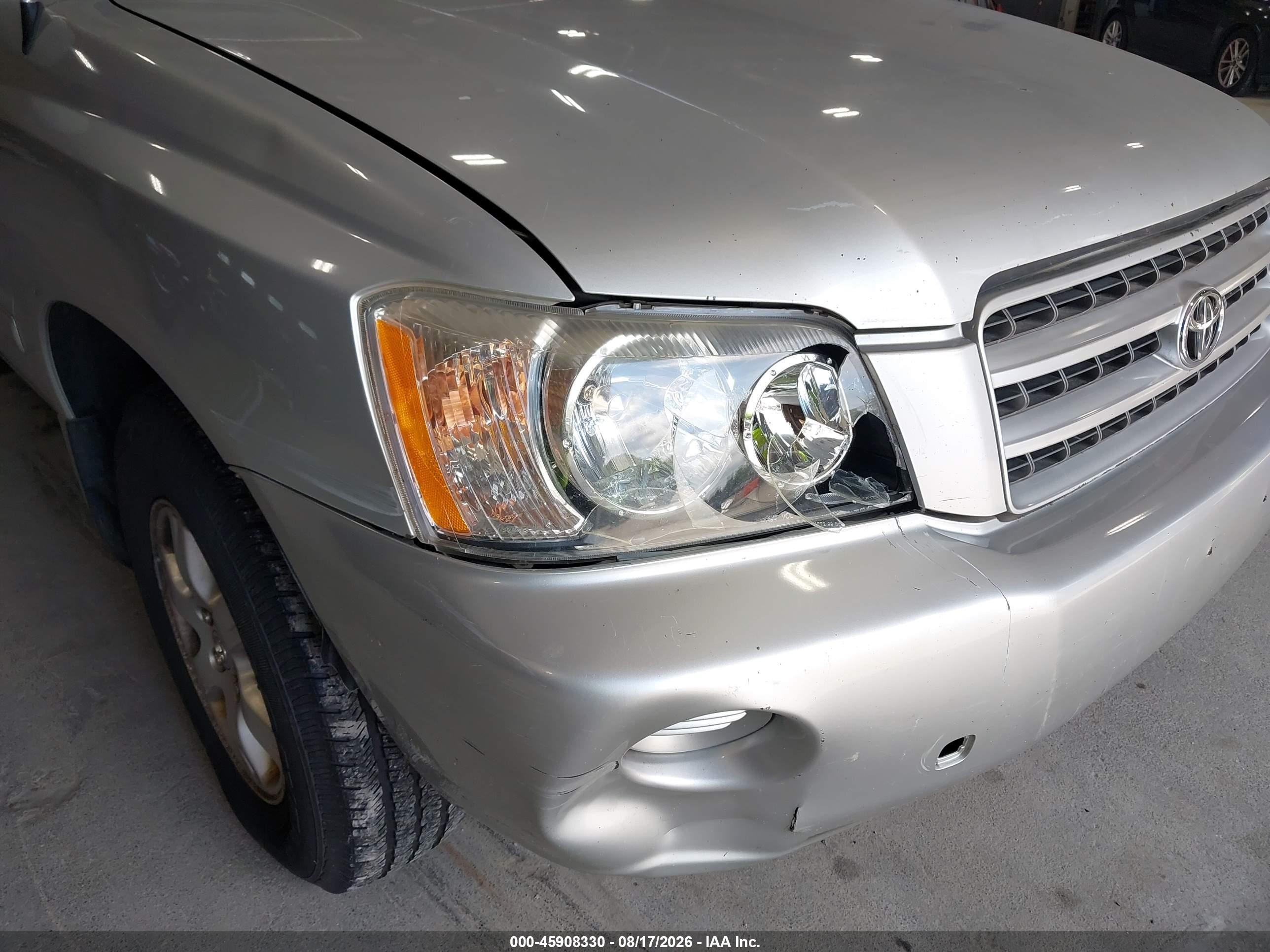 2003 Toyota Highlander V6 Silver vin: JTEHF21A830128796
