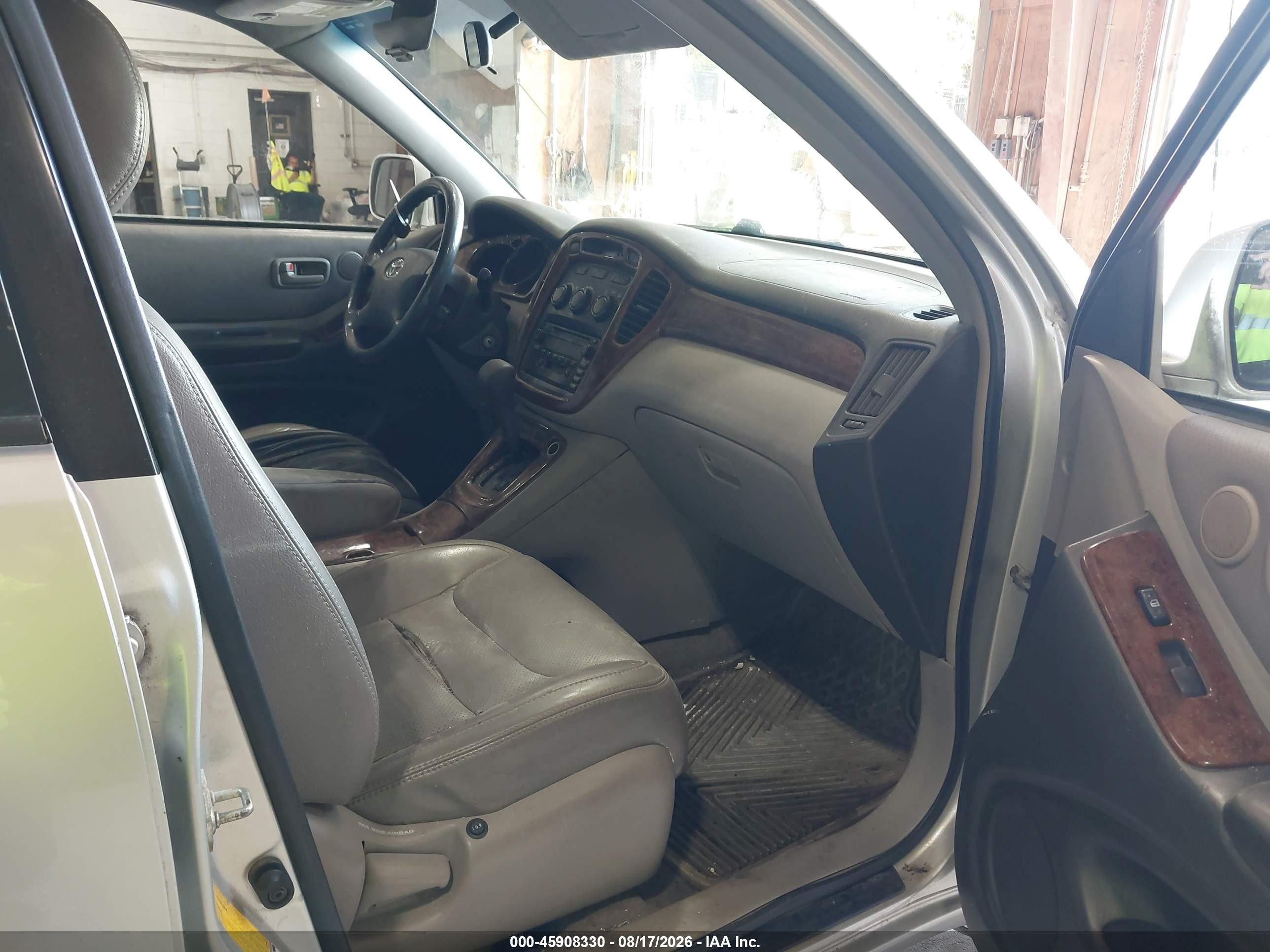 2003 Toyota Highlander V6 Silver vin: JTEHF21A830128796