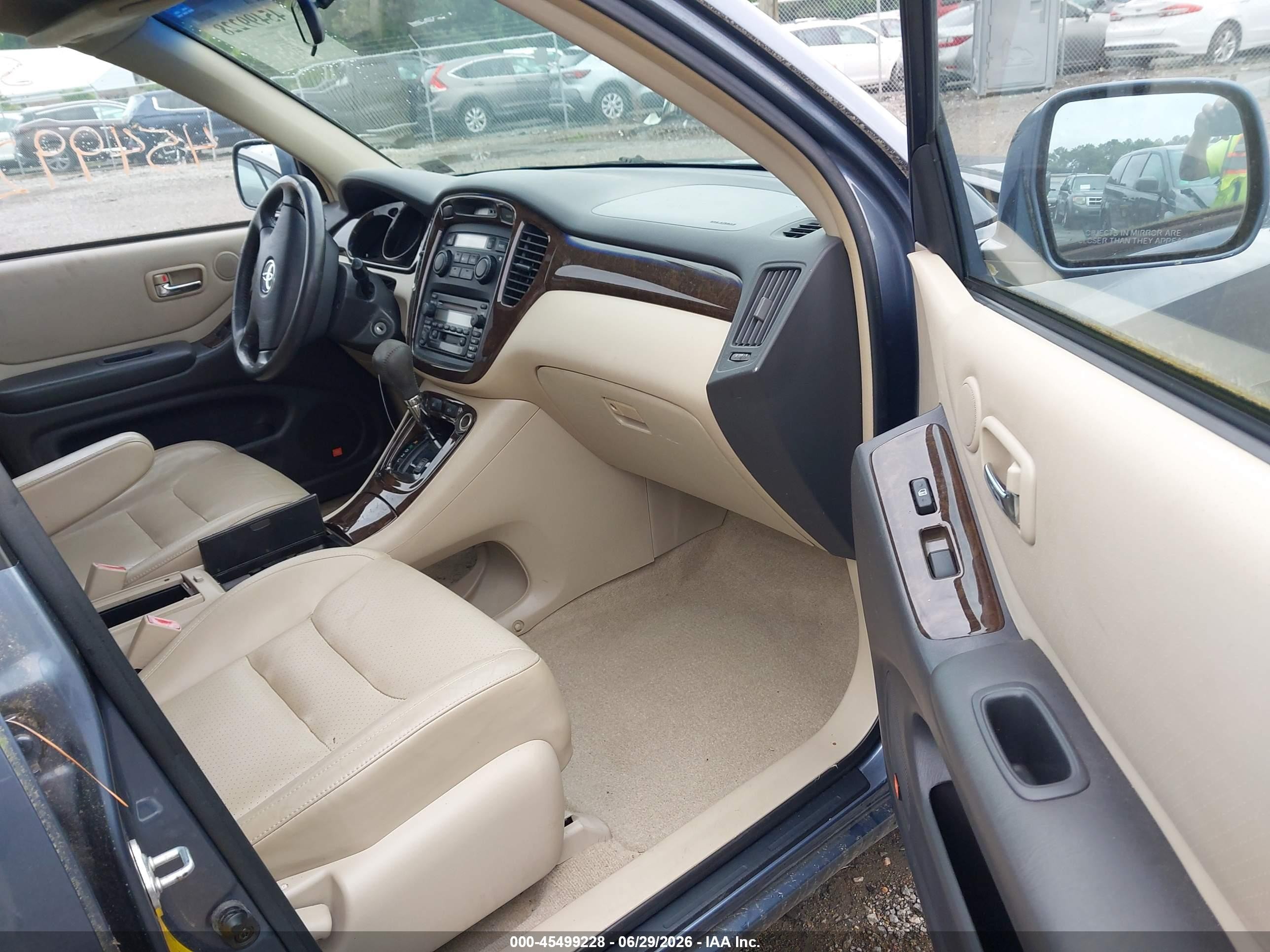 2003 Toyota Highlander Limited V6 Blue vin: JTEHF21A930129410