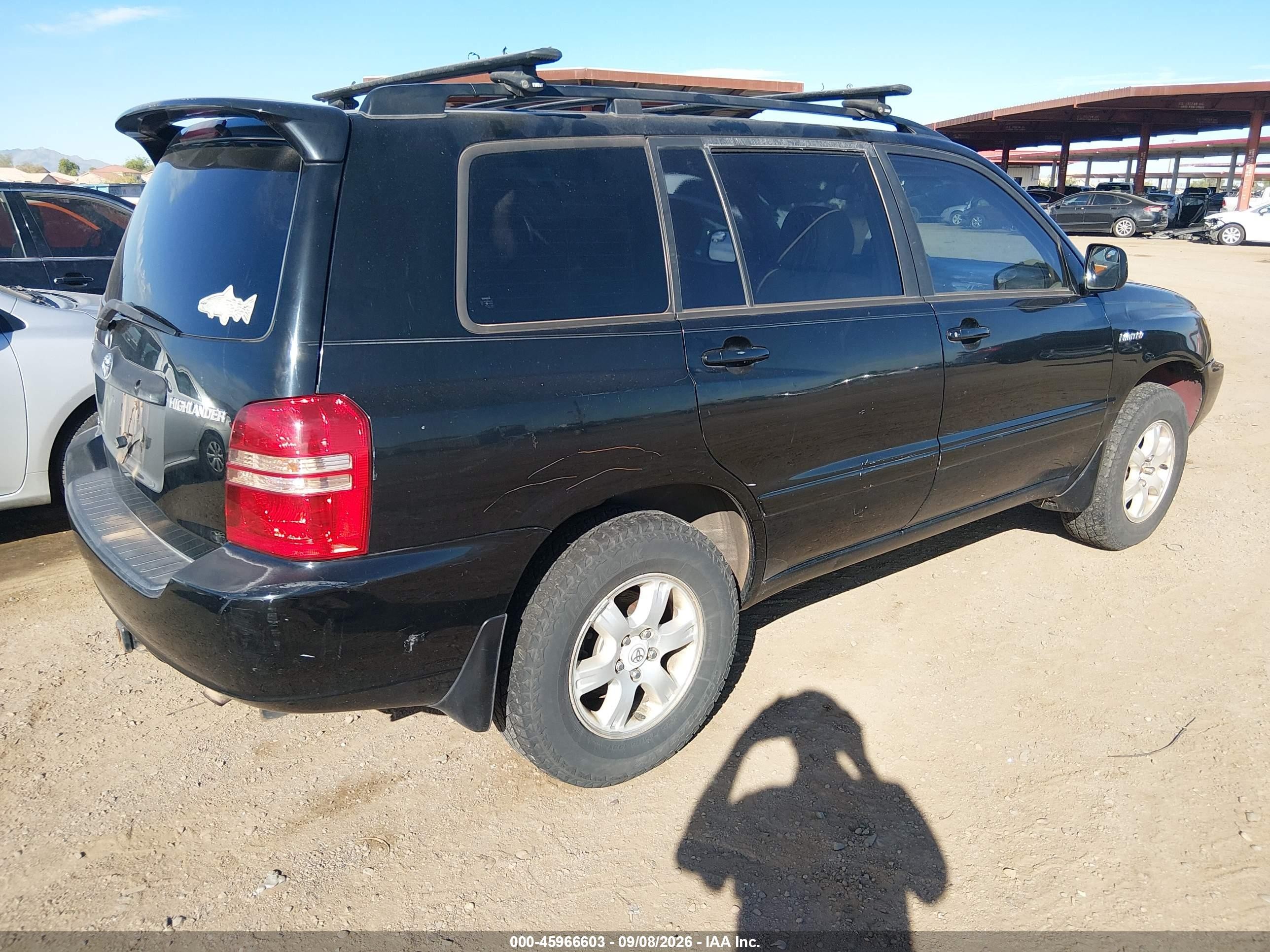 2001 Toyota Highlander V6 Black vin: JTEHF21AX10016014