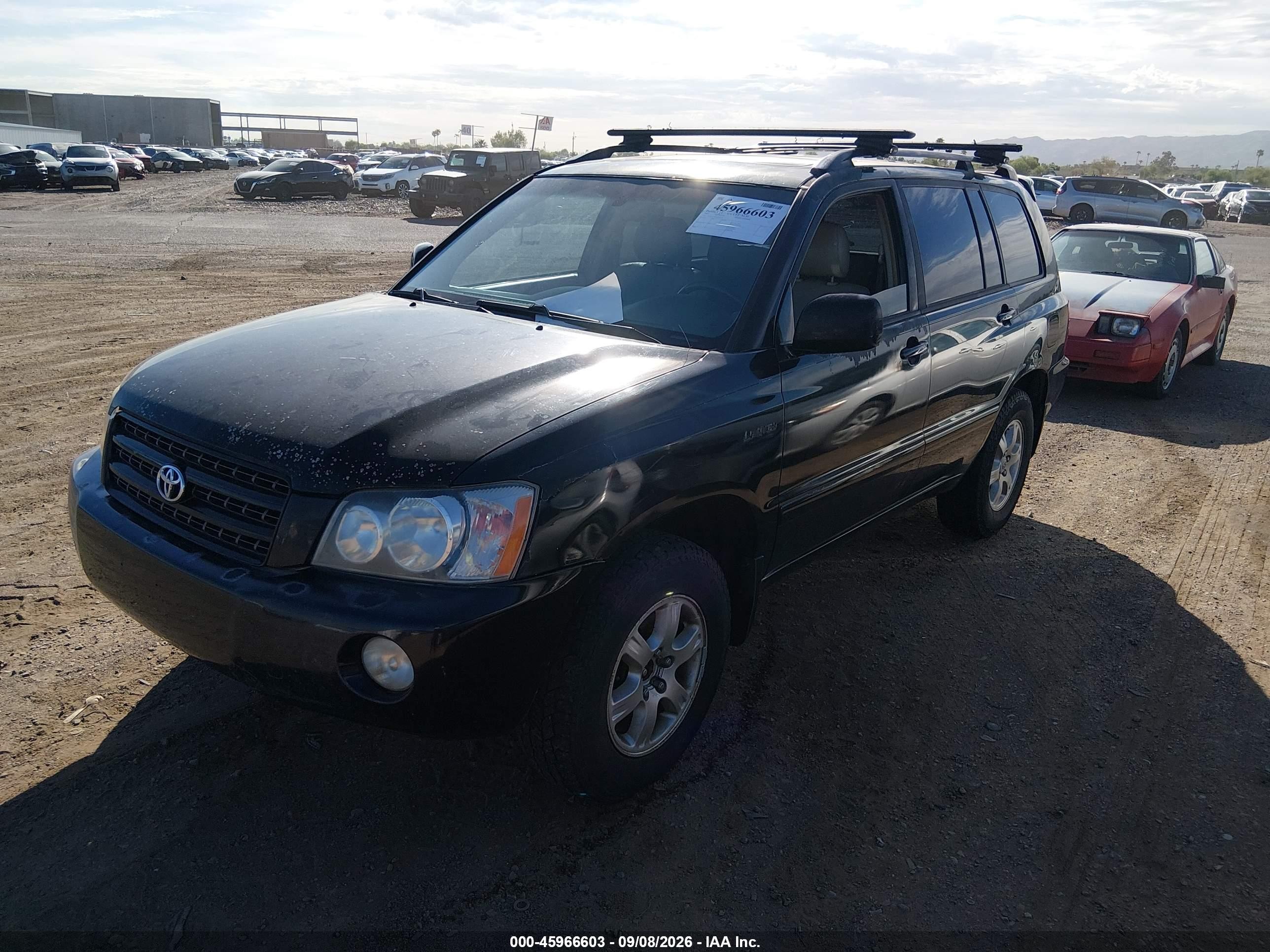 2001 Toyota Highlander V6 Black vin: JTEHF21AX10016014