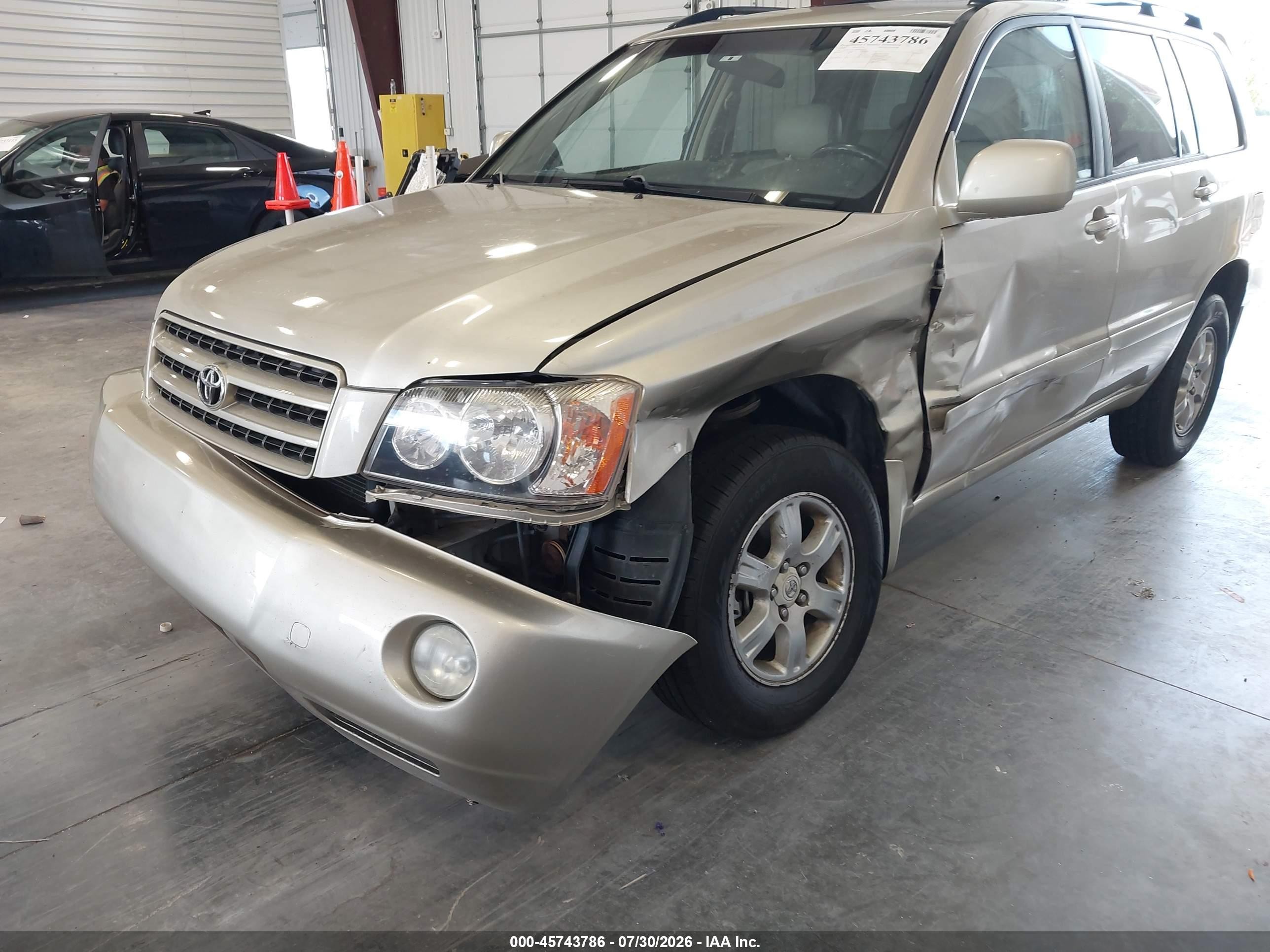2001 Toyota Highlander V6 Champagne vin: JTEHF21AX10016837