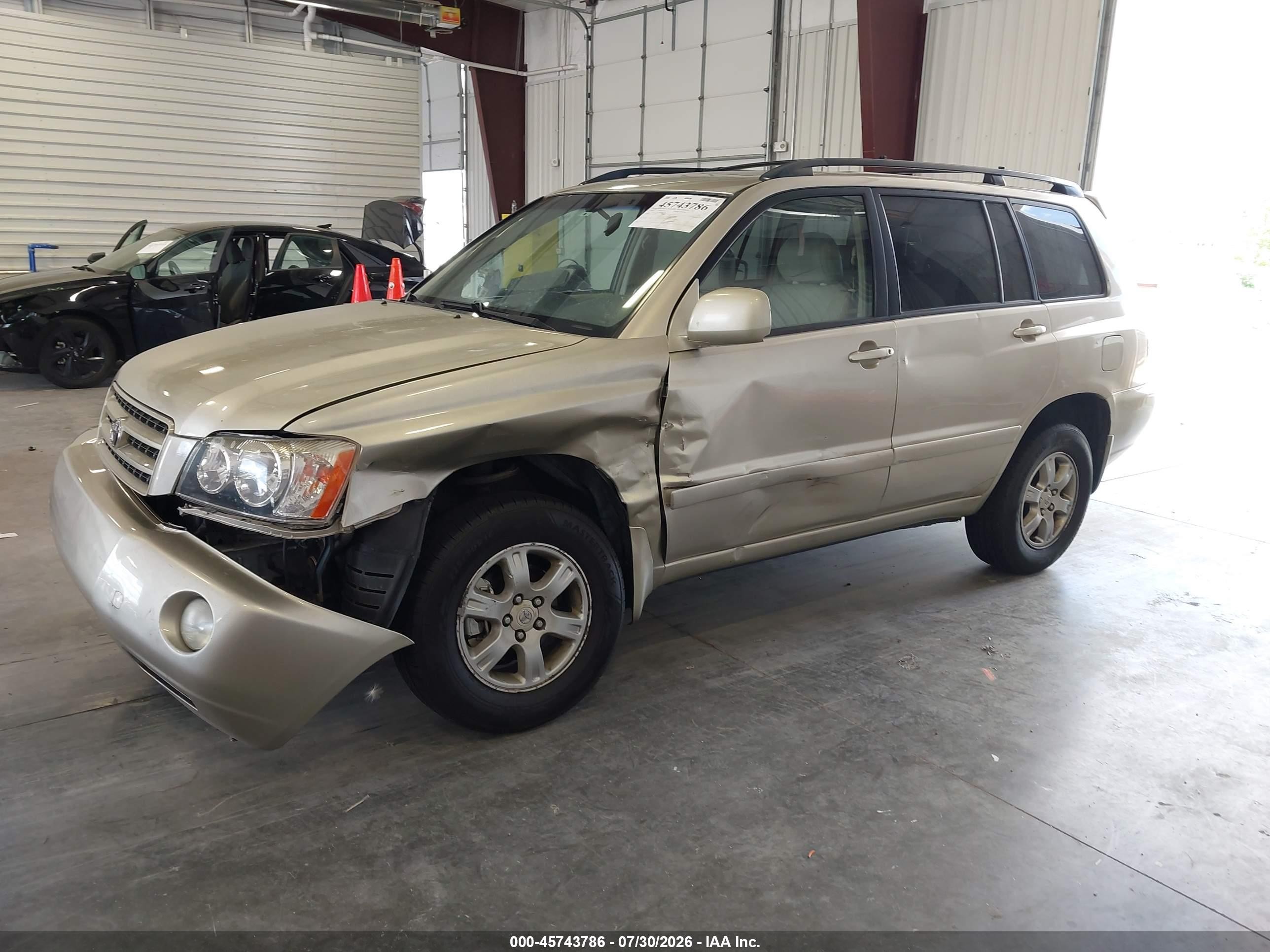 2001 Toyota Highlander V6 Champagne vin: JTEHF21AX10016837
