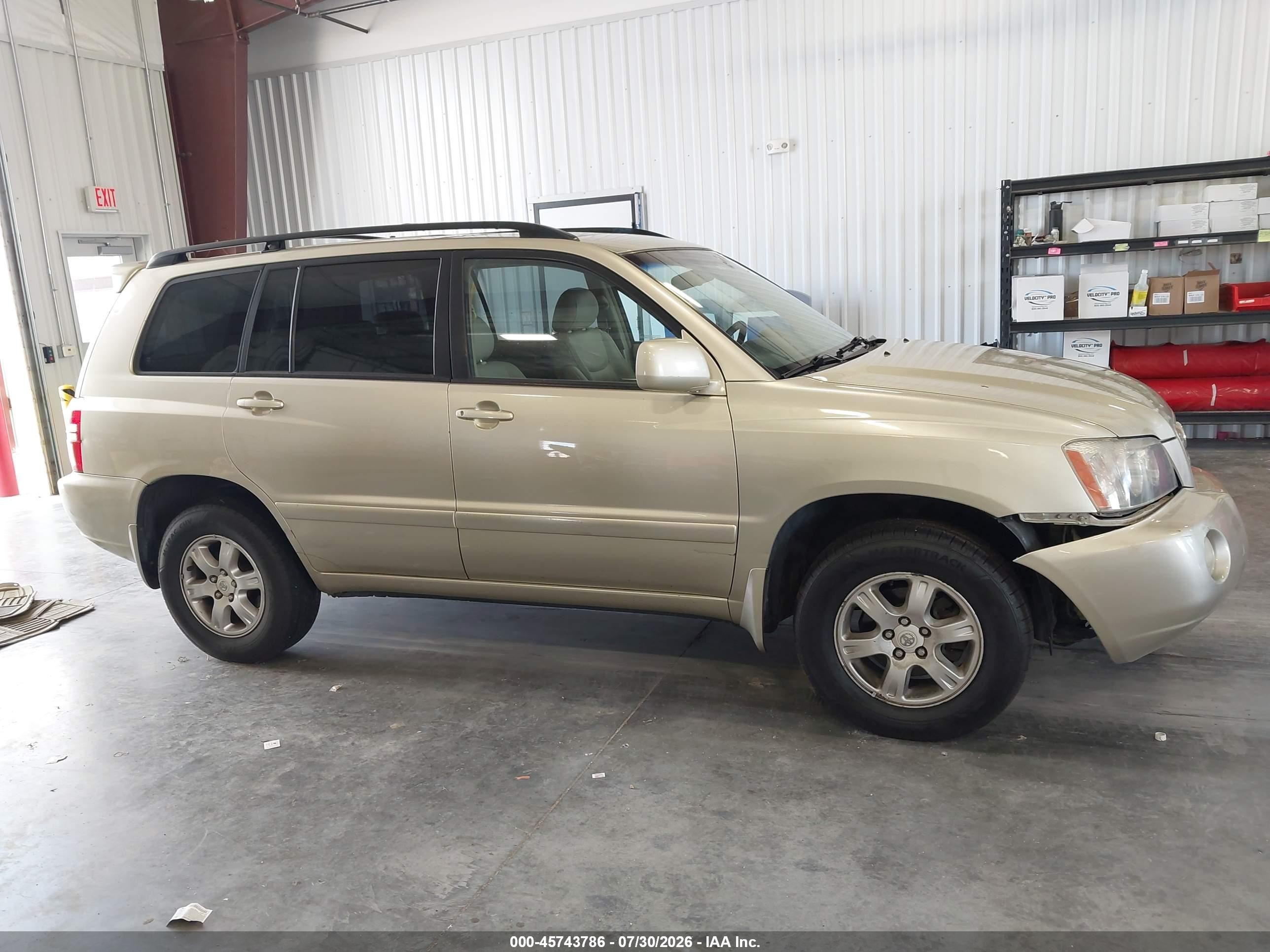 2001 Toyota Highlander V6 Champagne vin: JTEHF21AX10016837