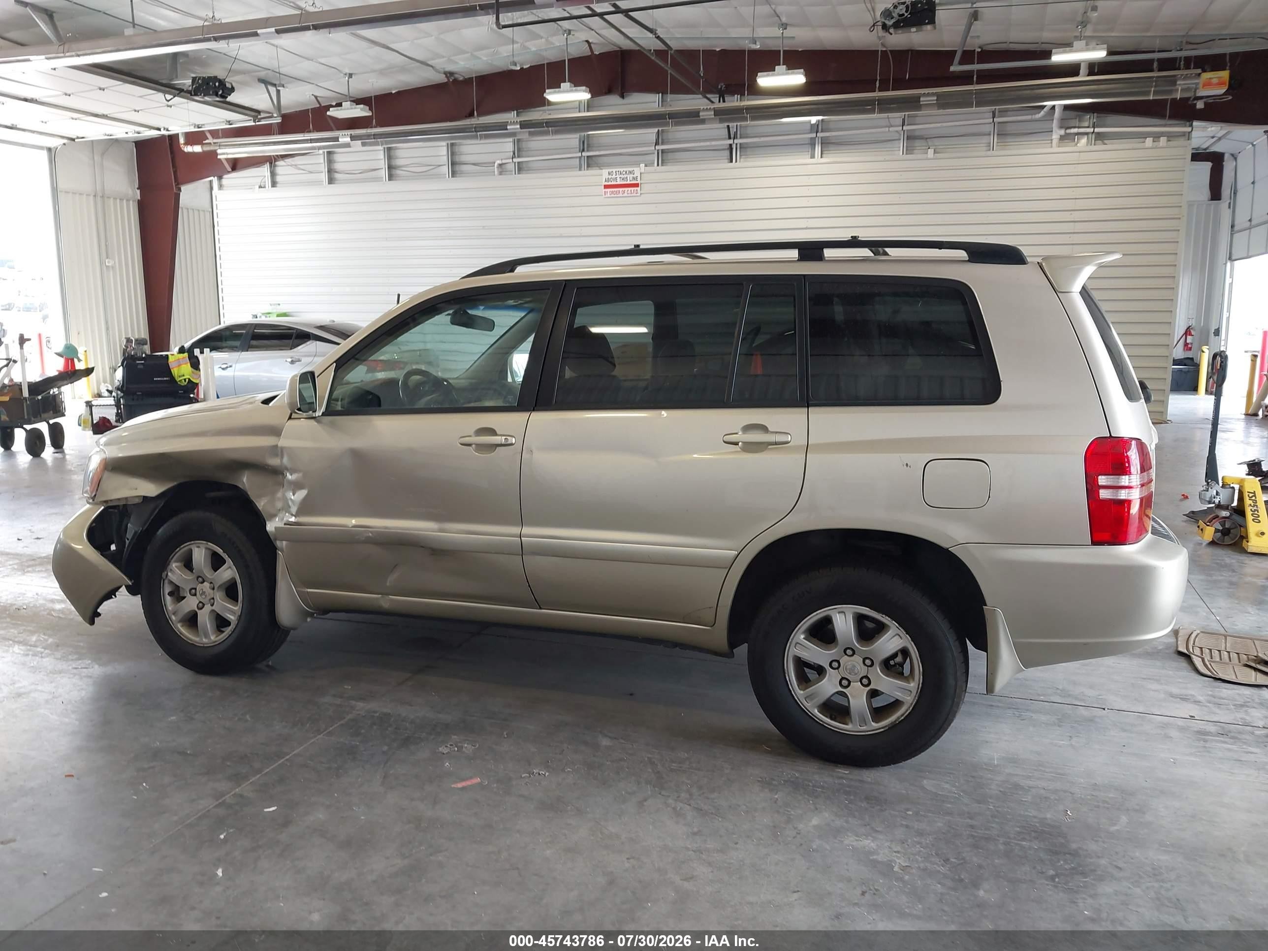 2001 Toyota Highlander V6 Champagne vin: JTEHF21AX10016837