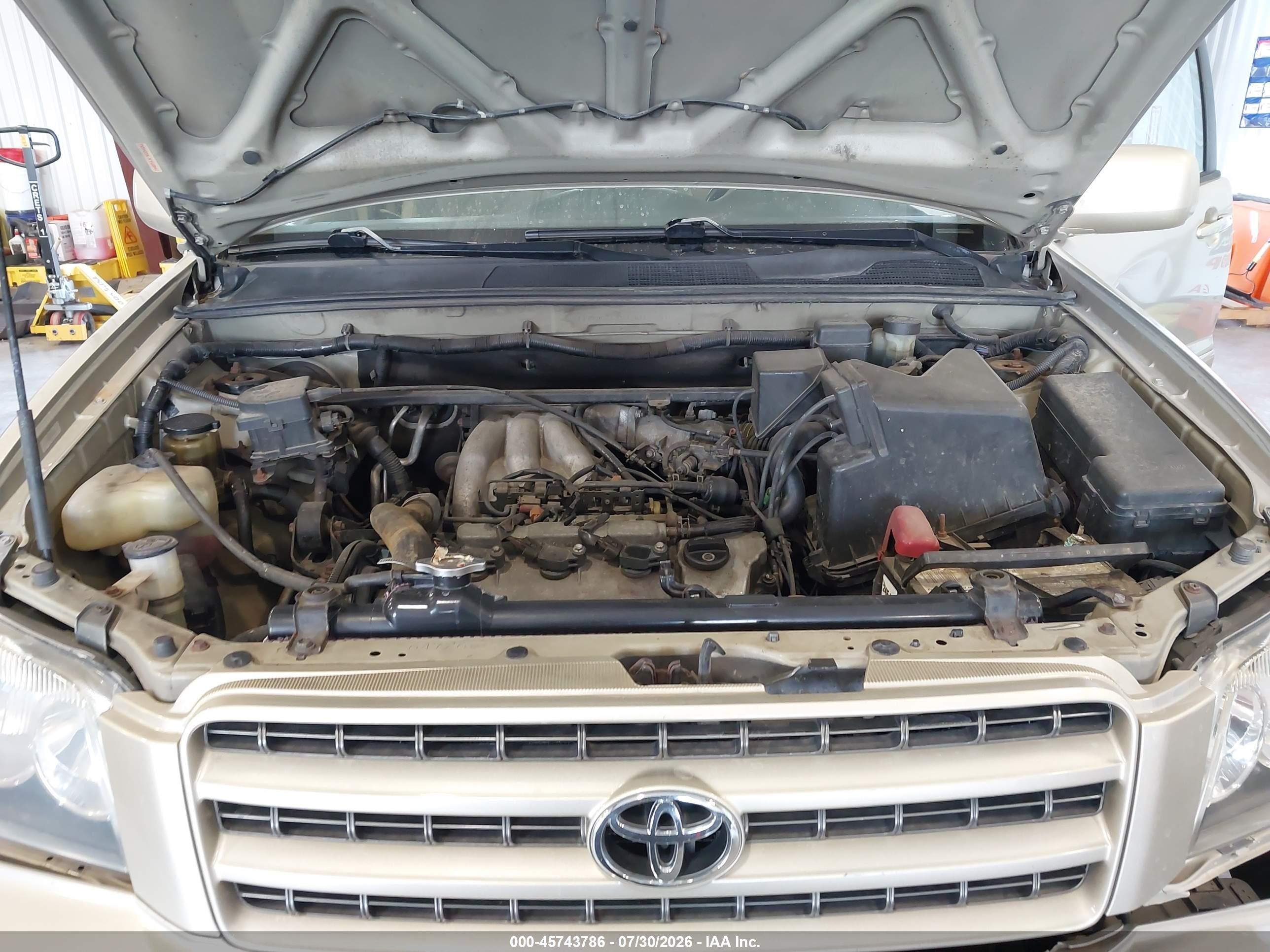 2001 Toyota Highlander V6 Champagne vin: JTEHF21AX10016837