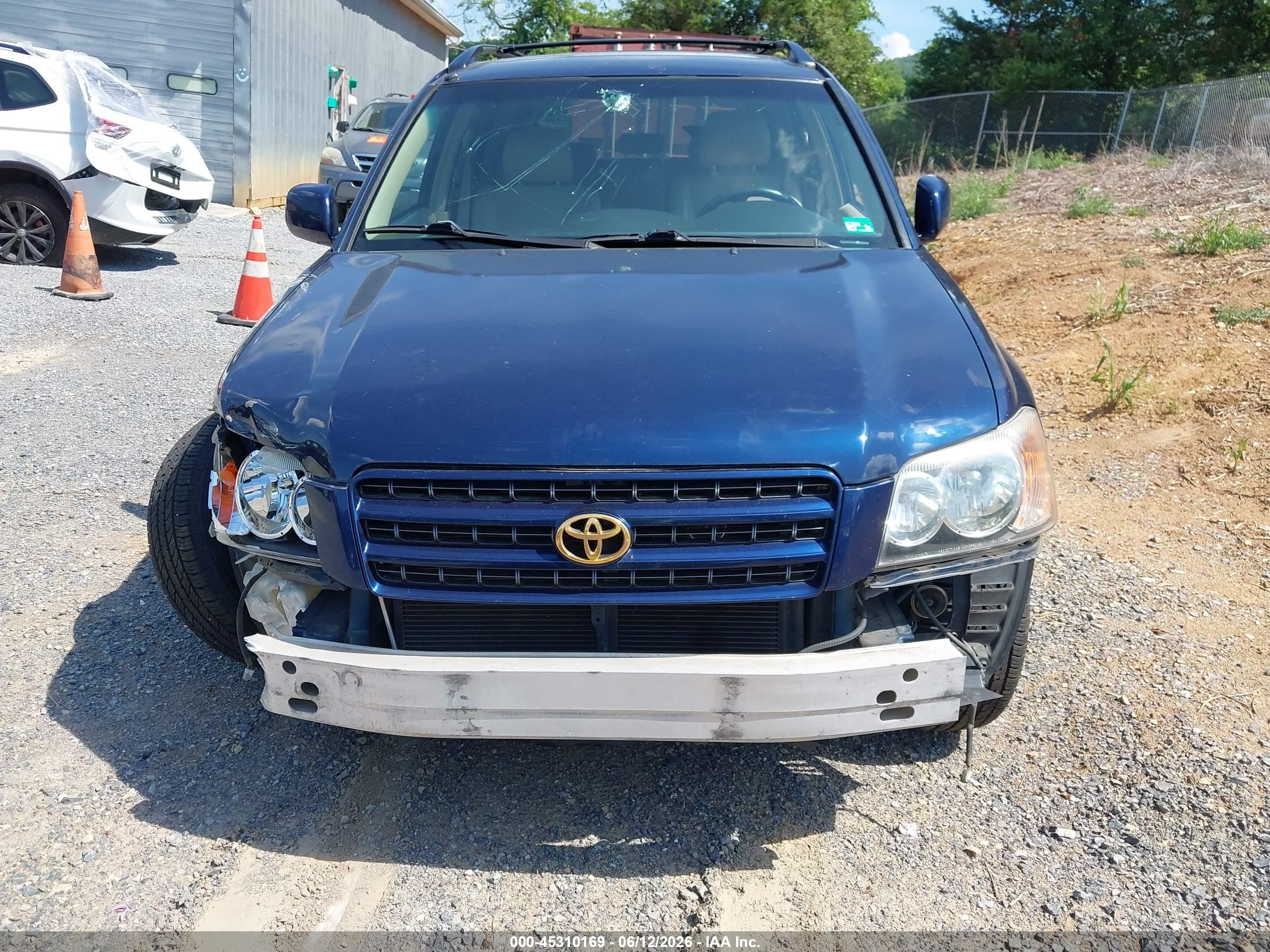 2001 Toyota Highlander V6 Blue vin: JTEHF21AX10022394