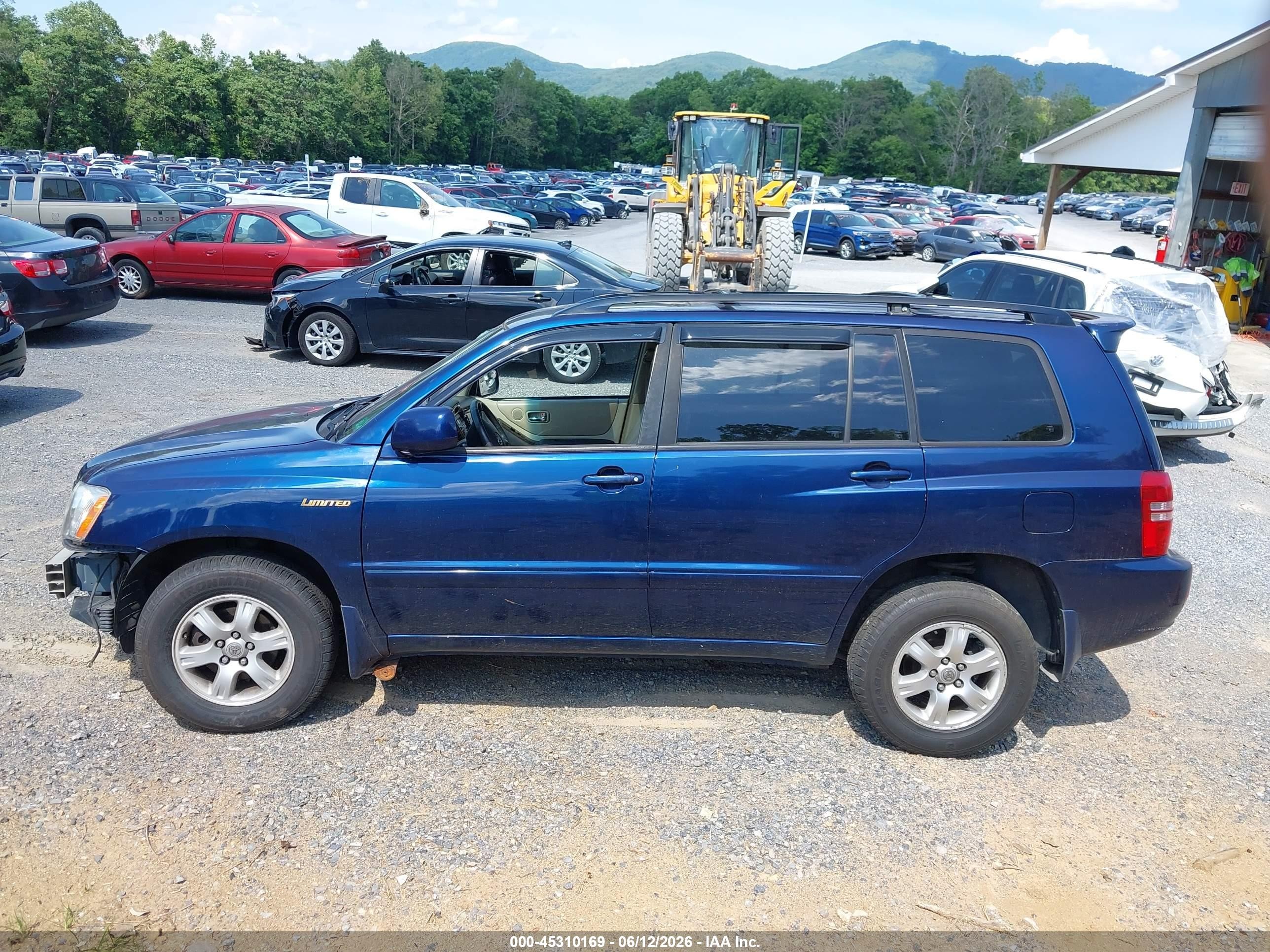 2001 Toyota Highlander V6 Blue vin: JTEHF21AX10022394