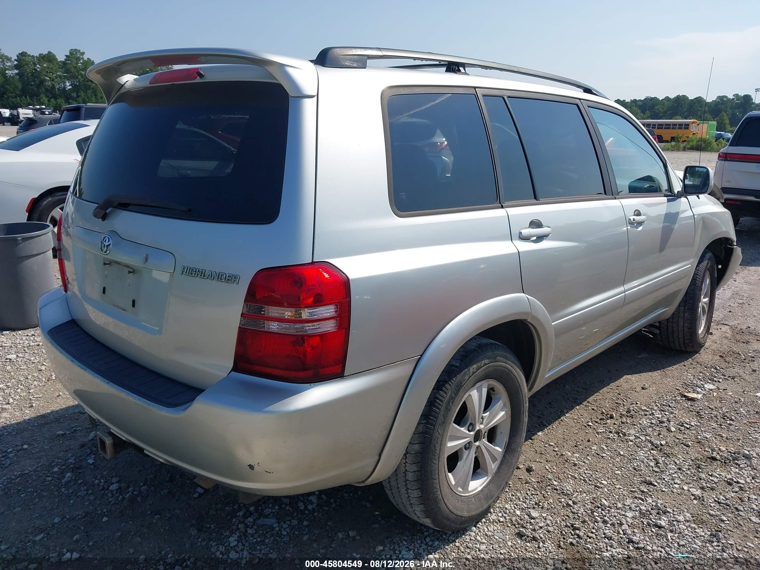 2001 Toyota Highlander V6 Gray vin: JTEHF21AX10022959