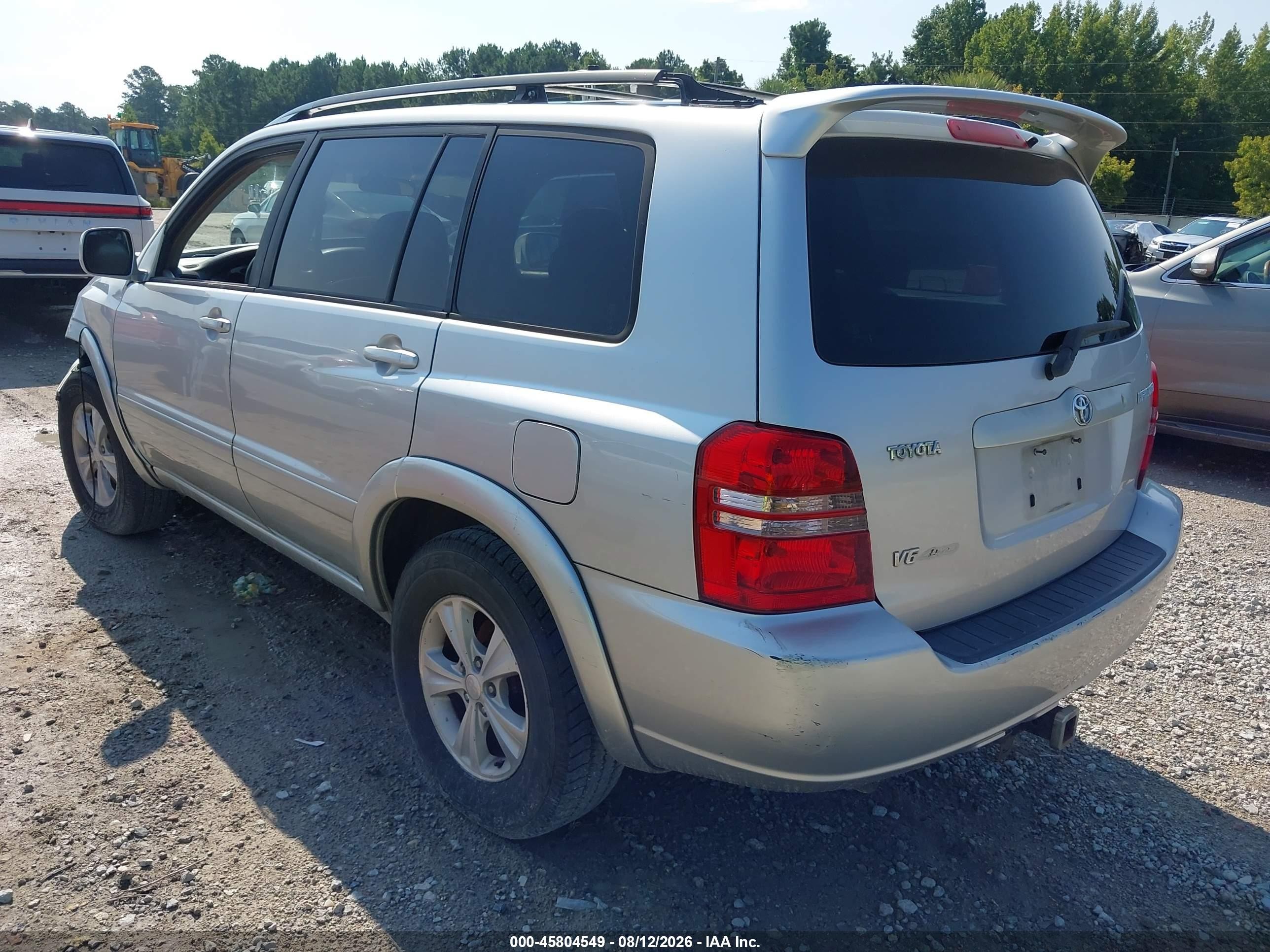 2001 Toyota Highlander V6 Gray vin: JTEHF21AX10022959