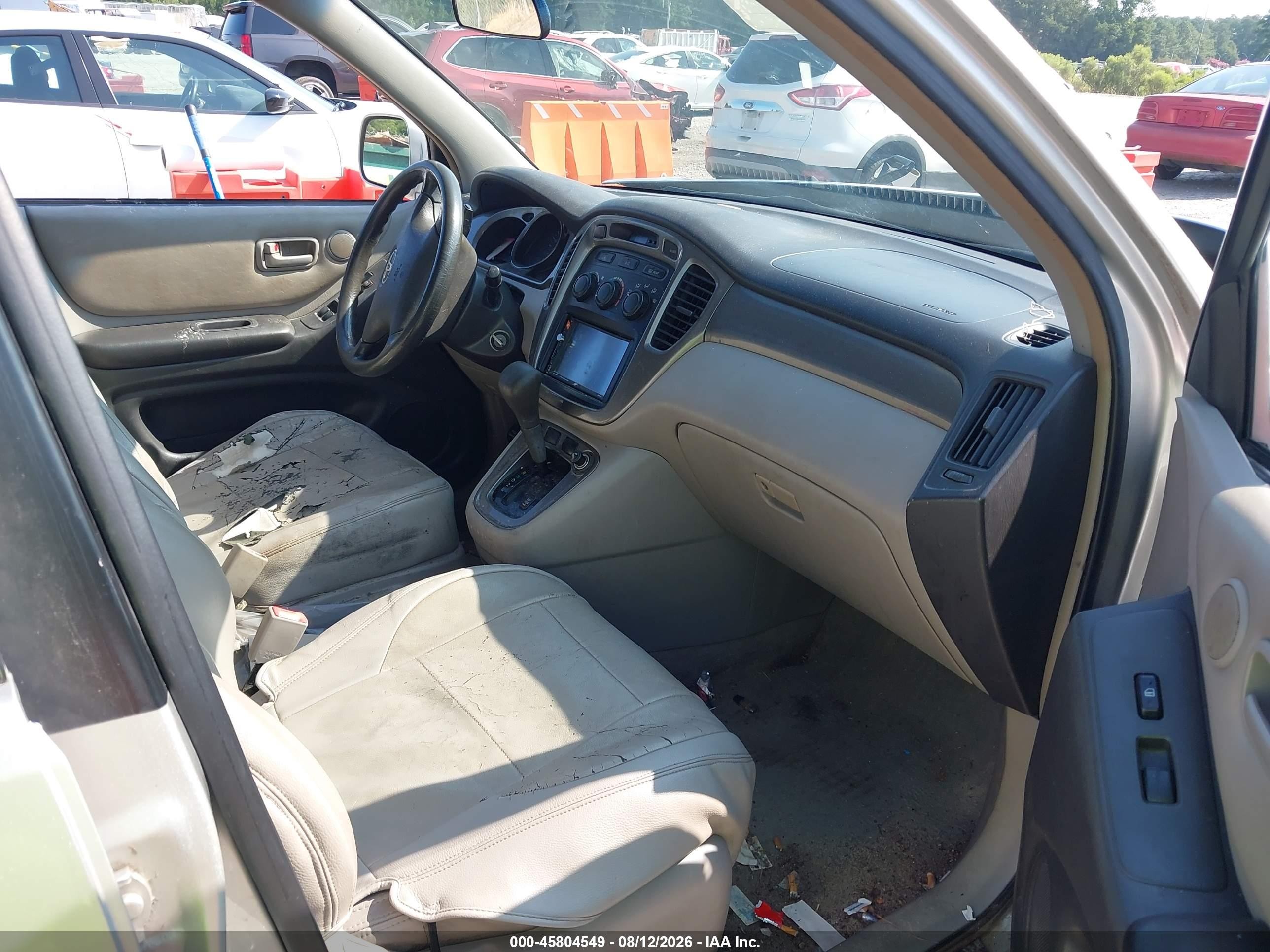 2001 Toyota Highlander V6 Gray vin: JTEHF21AX10022959