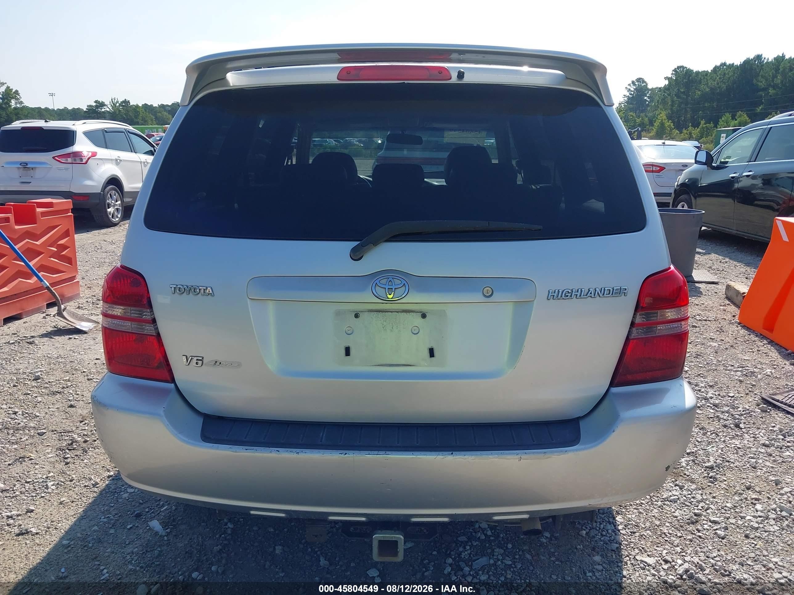 2001 Toyota Highlander V6 Gray vin: JTEHF21AX10022959