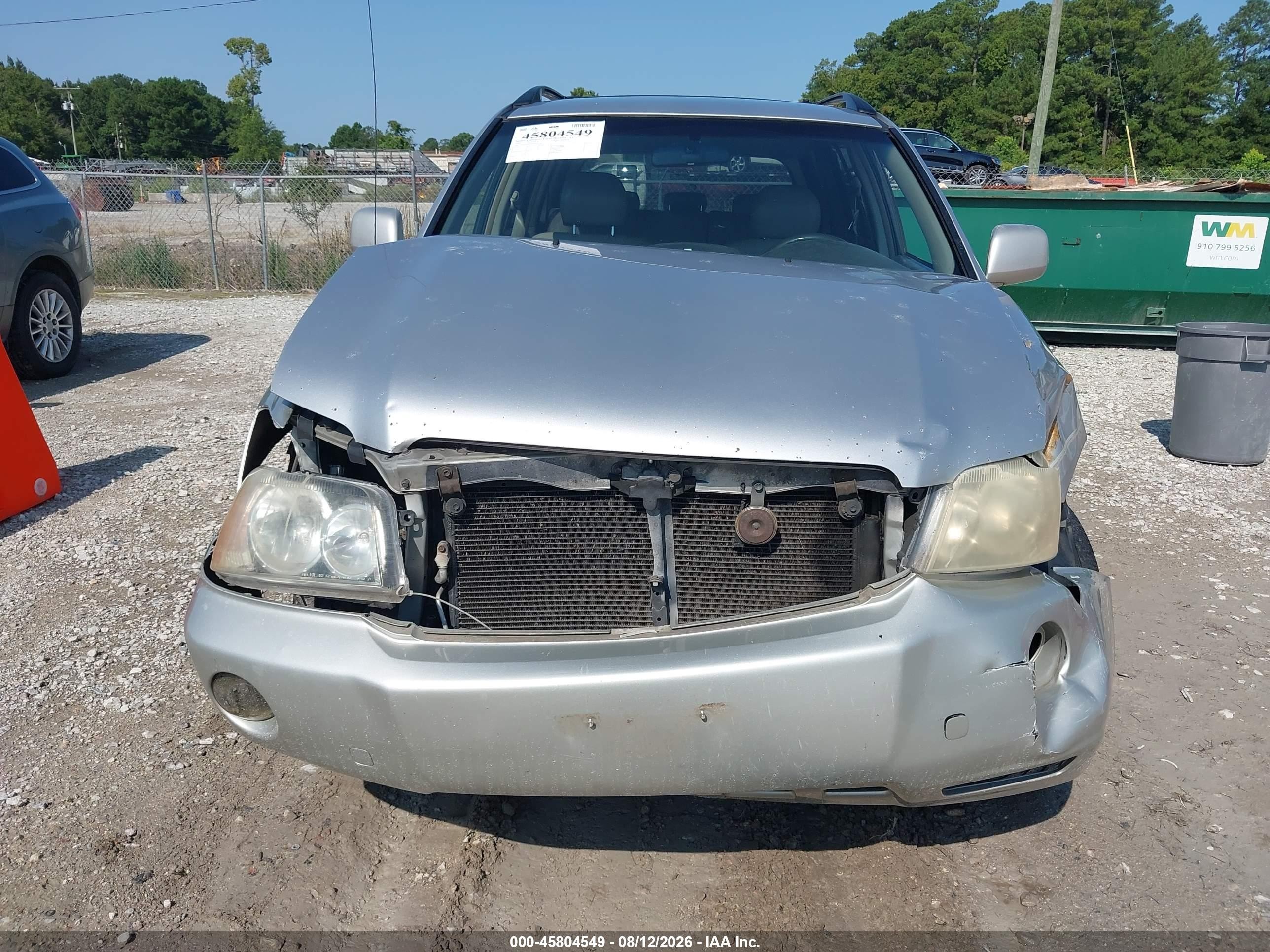 2001 Toyota Highlander V6 Gray vin: JTEHF21AX10022959