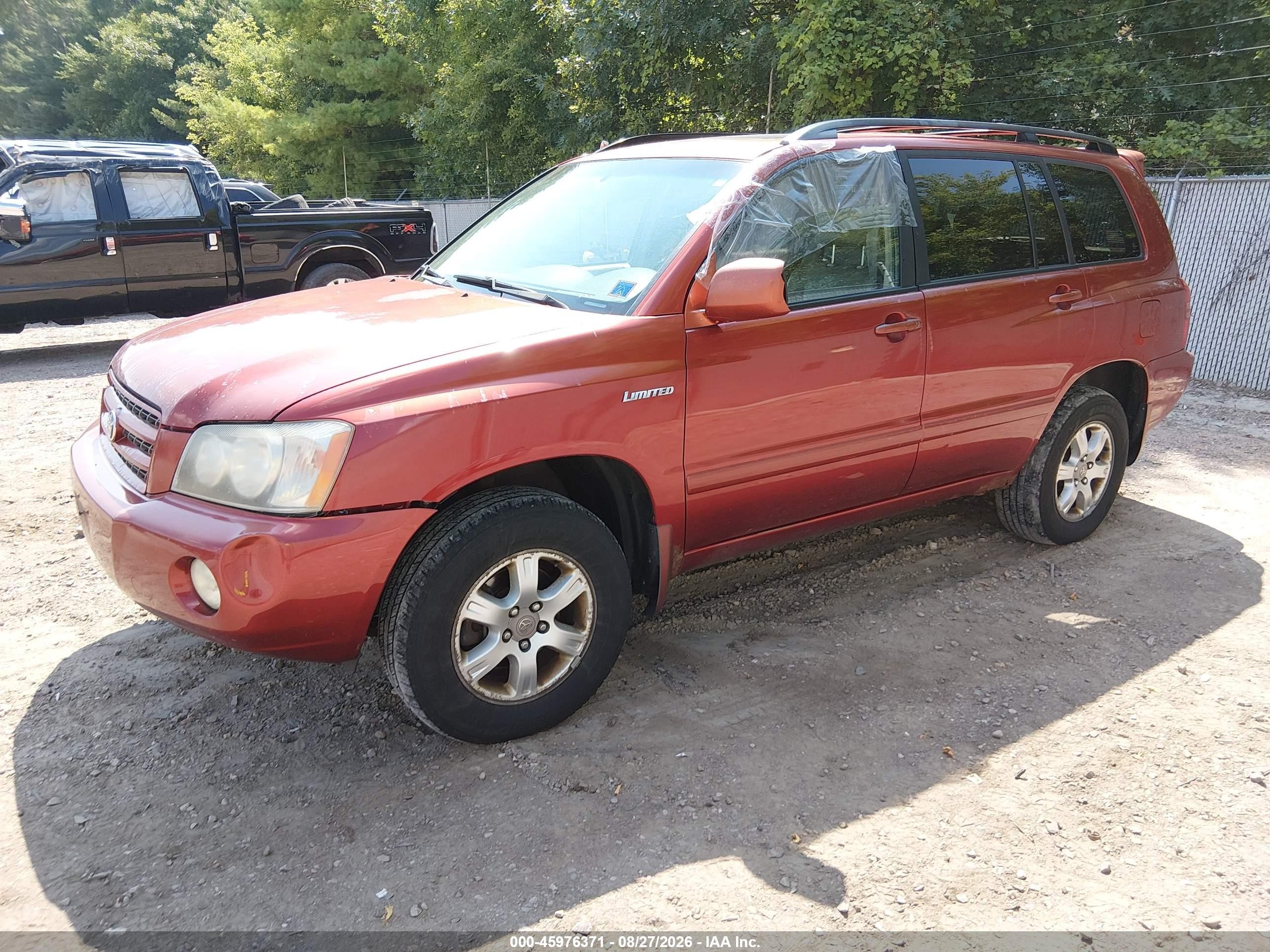 2001 Toyota Highlander V6 Orange vin: JTEHF21AX10036652