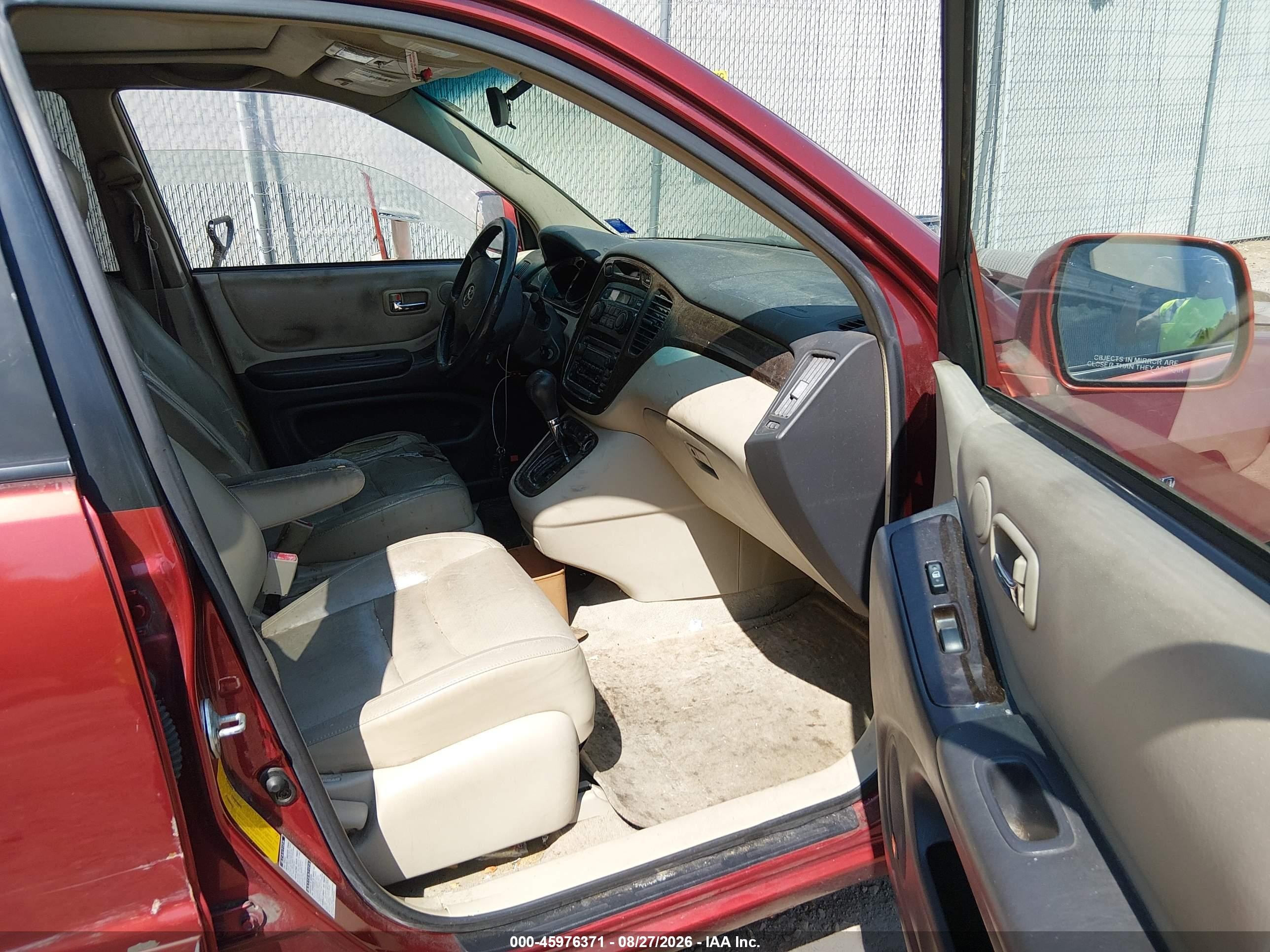 2001 Toyota Highlander V6 Orange vin: JTEHF21AX10036652