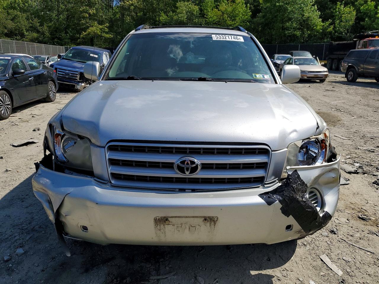 2001 Toyota Highlander Base Silver vin: JTEHF21AX10040121