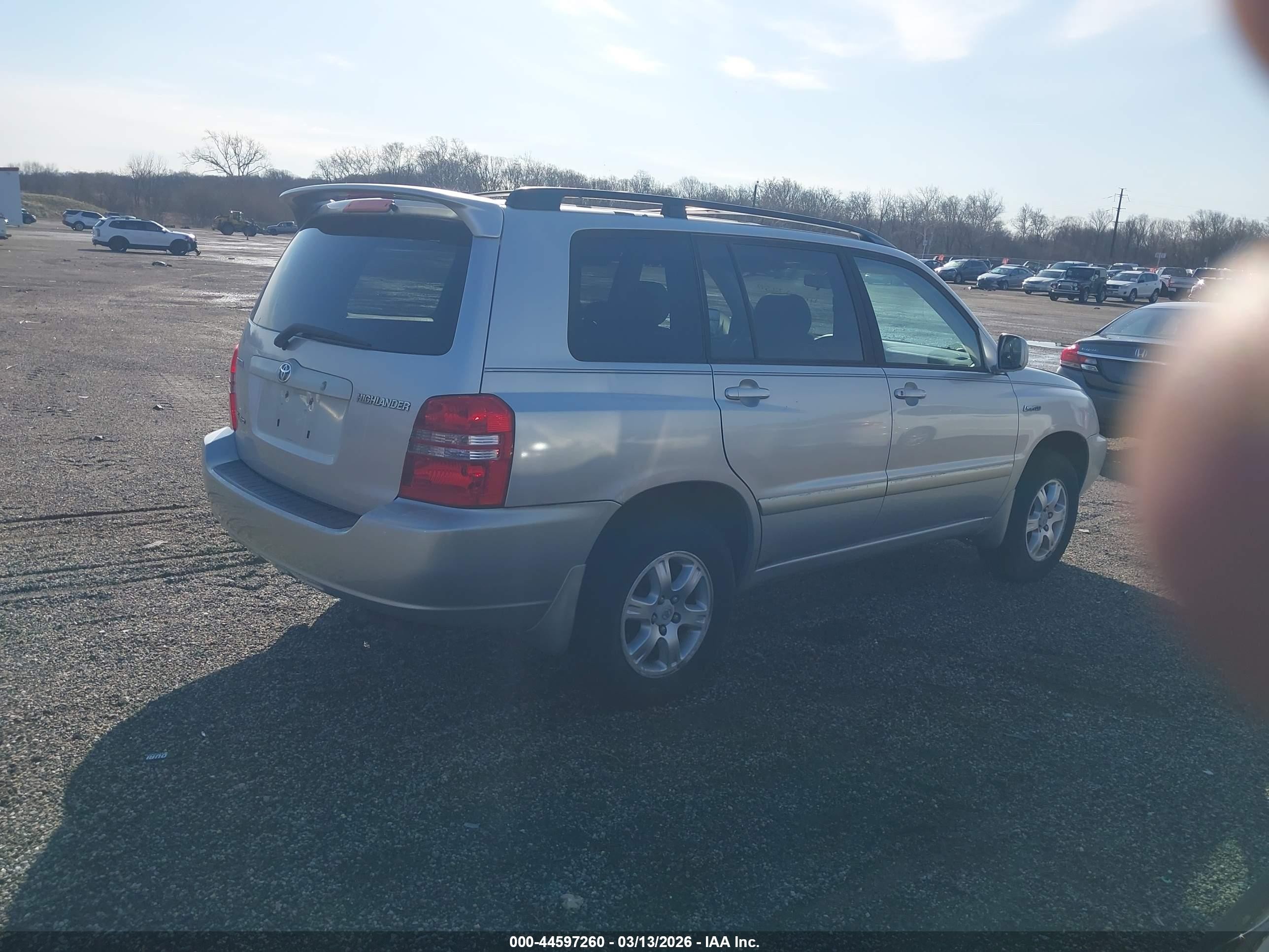 2002 Toyota Highlander Limited V6 Silver vin: JTEHF21AX20086694