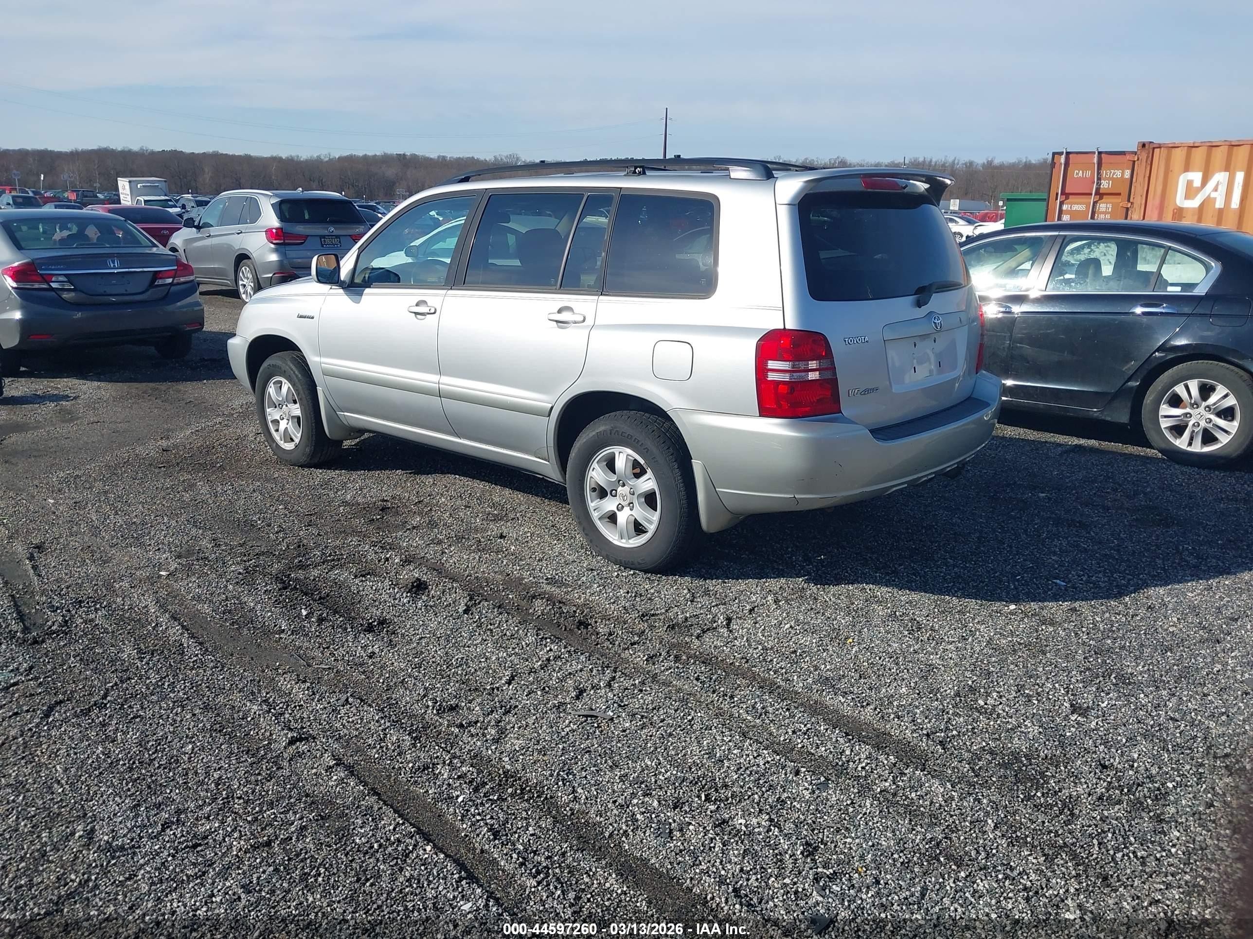 2002 Toyota Highlander Limited V6 Silver vin: JTEHF21AX20086694