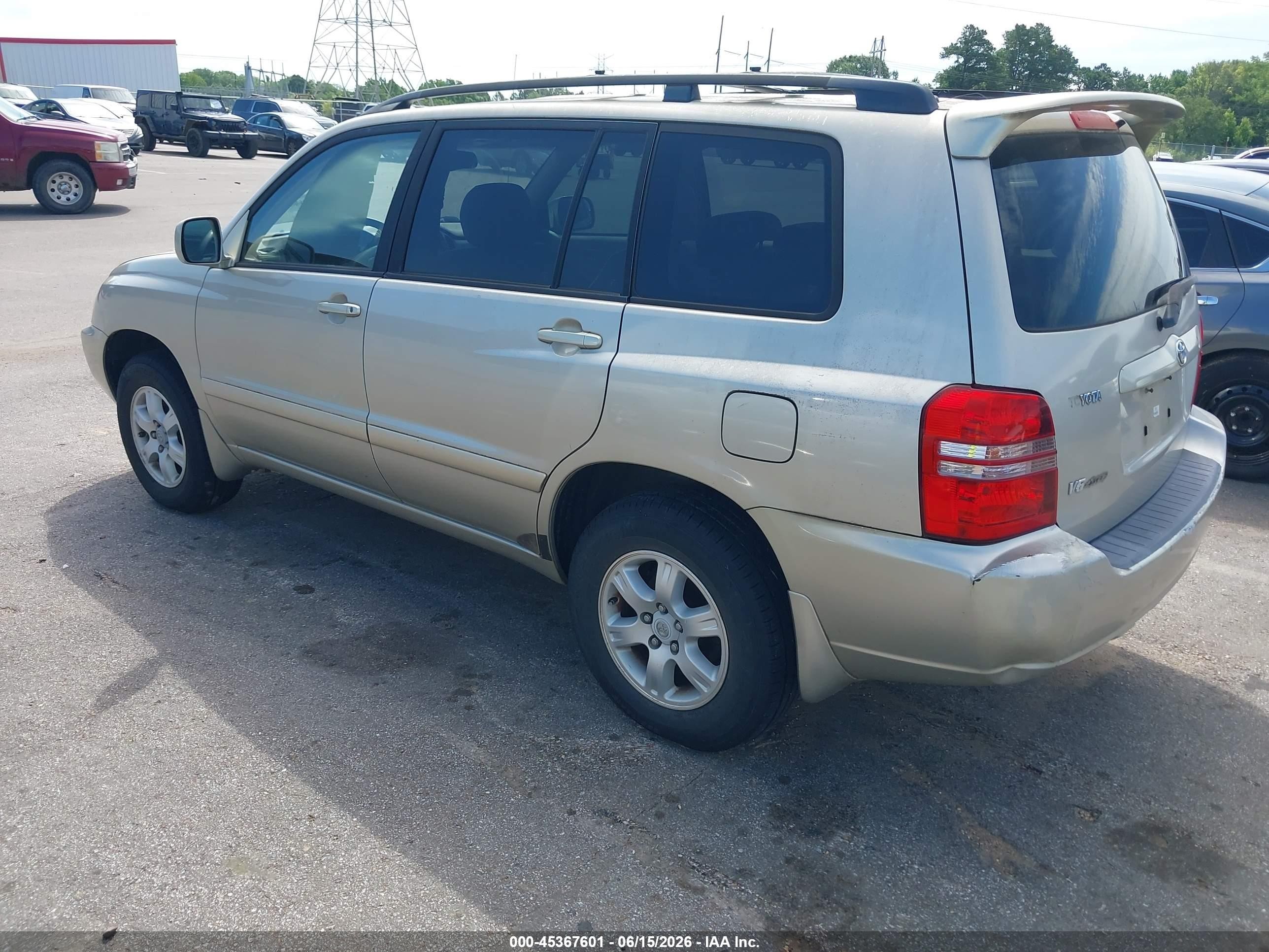 2002 Toyota Highlander V6 Gold vin: JTEHF21AX20094178