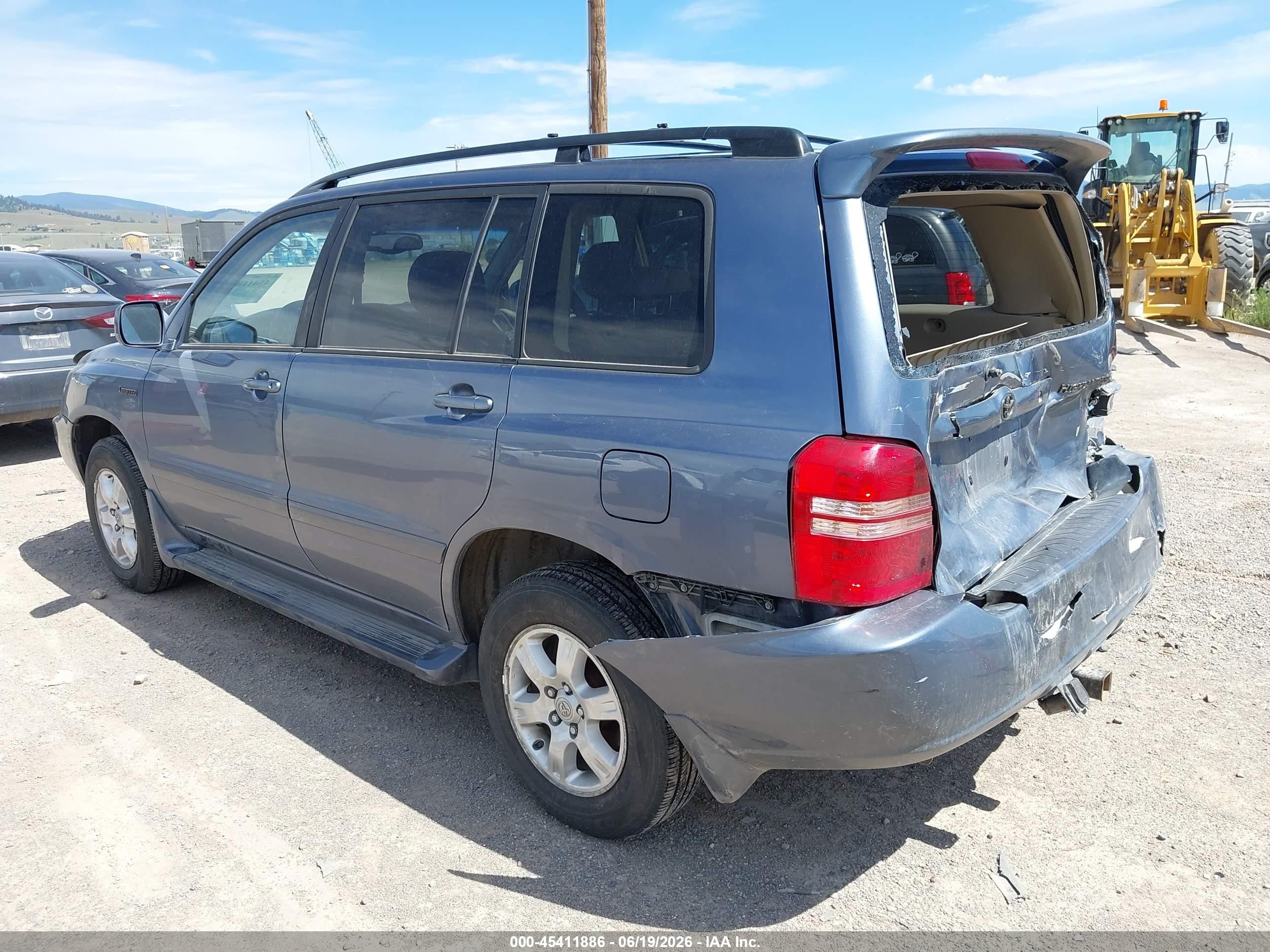 2002 Toyota Highlander Limited V6 Blue vin: JTEHF21AX20096044