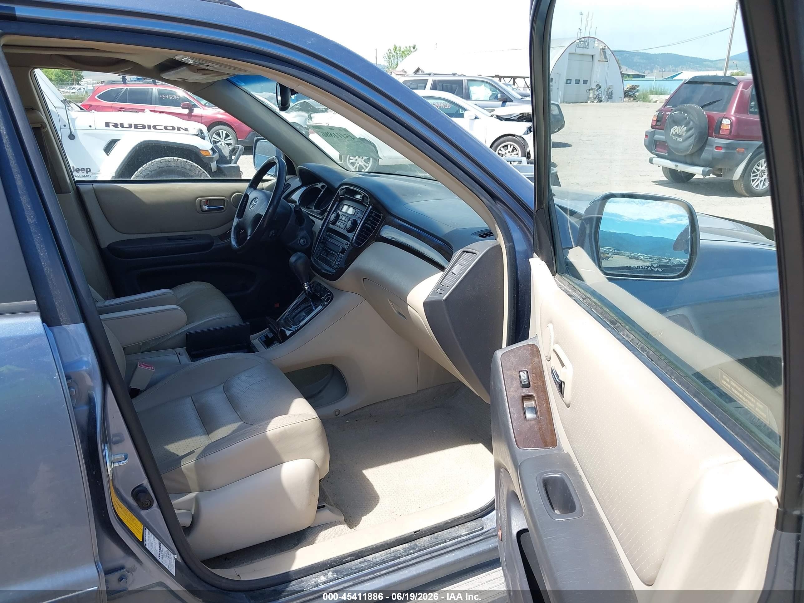 2002 Toyota Highlander Limited V6 Blue vin: JTEHF21AX20096044