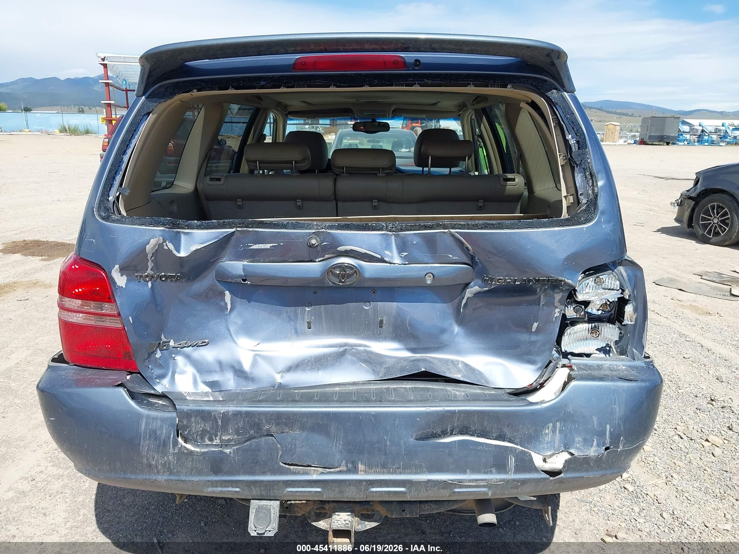 2002 Toyota Highlander Limited V6 Blue vin: JTEHF21AX20096044