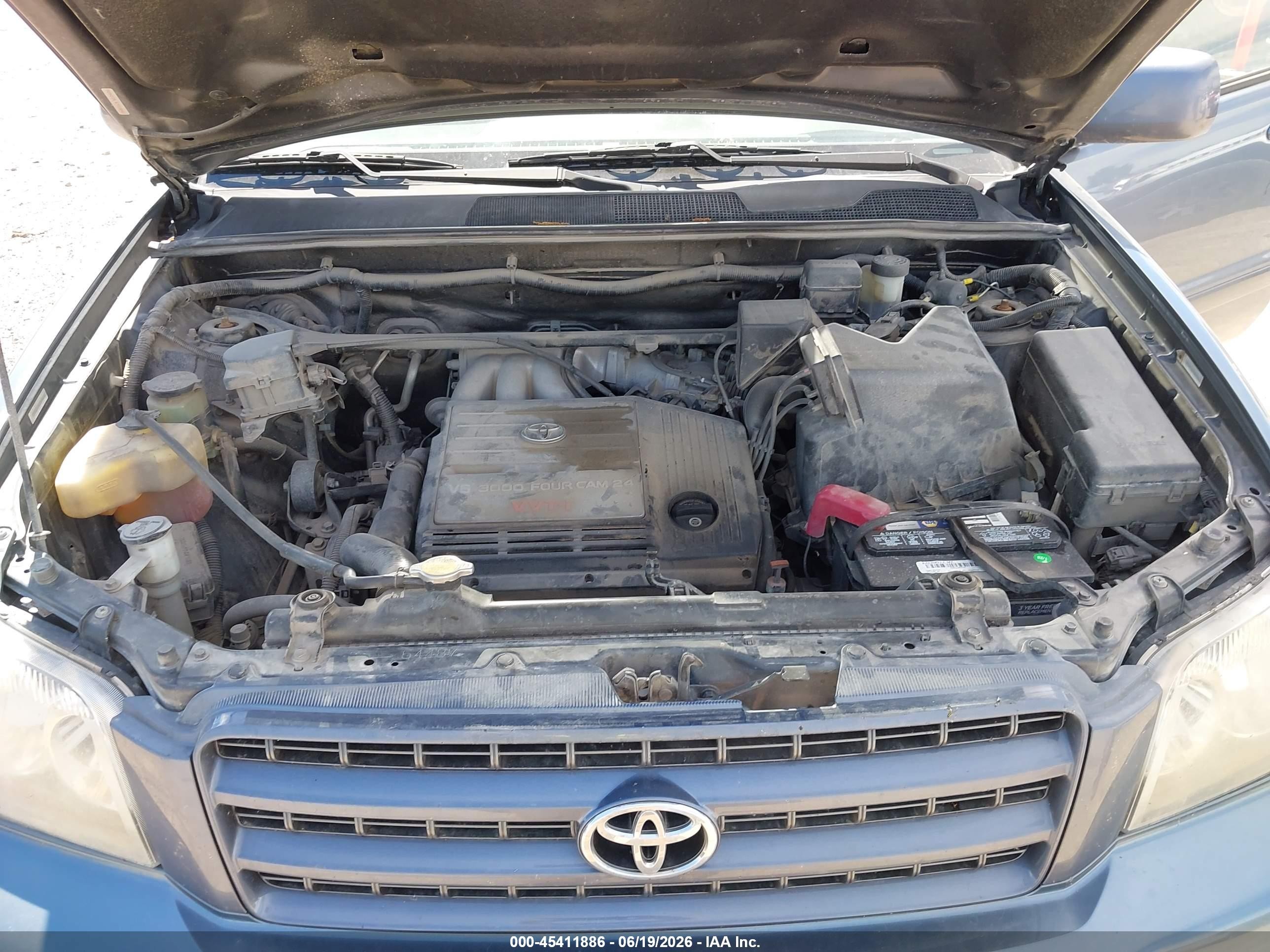 2002 Toyota Highlander Limited V6 Blue vin: JTEHF21AX20096044
