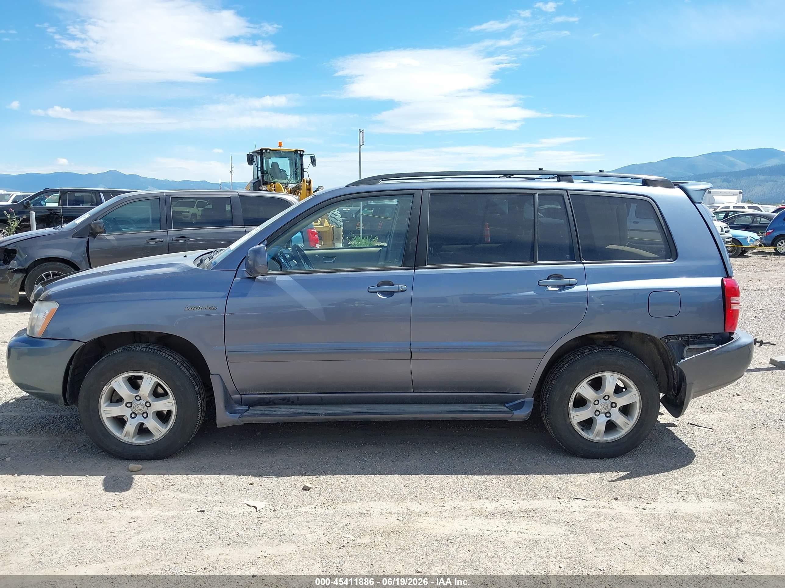 2002 Toyota Highlander Limited V6 Blue vin: JTEHF21AX20096044