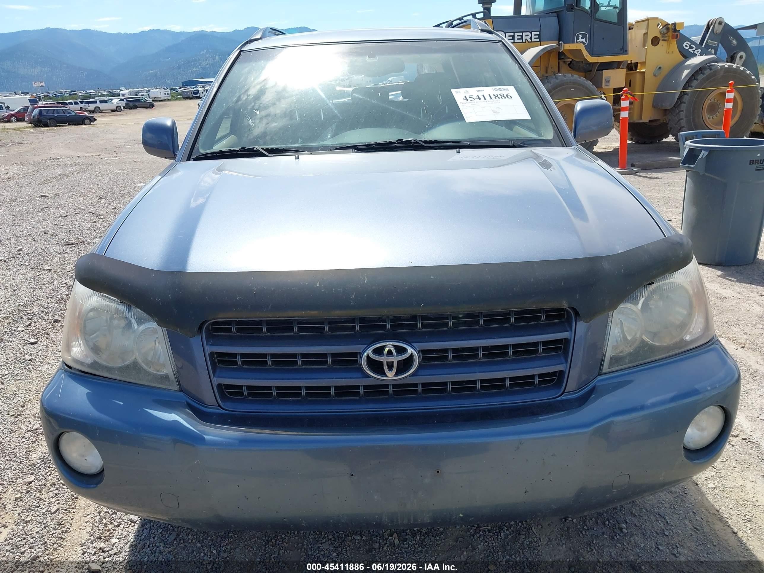 2002 Toyota Highlander Limited V6 Blue vin: JTEHF21AX20096044