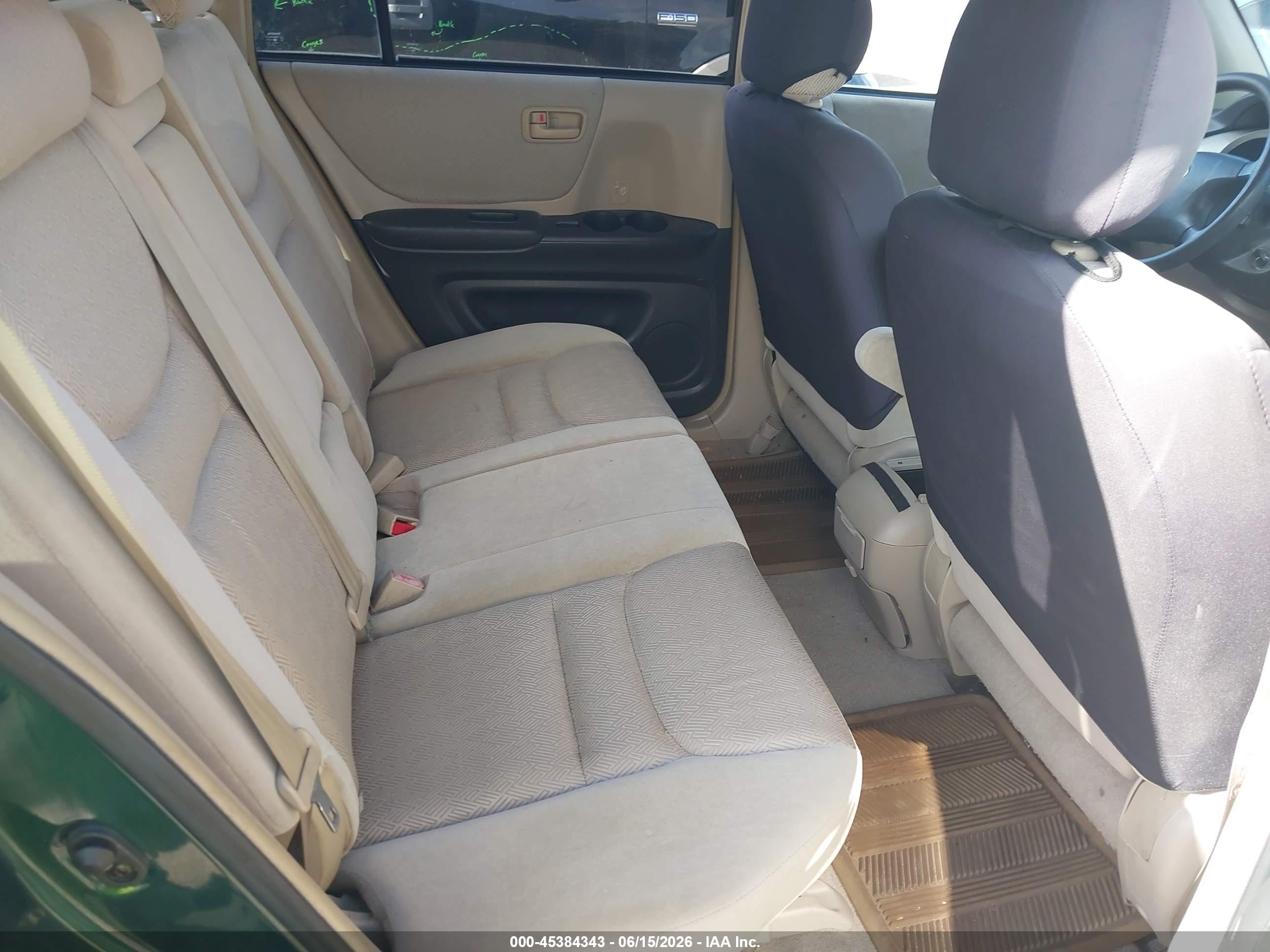 2003 Toyota Highlander V6 Green vin: JTEHF21AX30130338