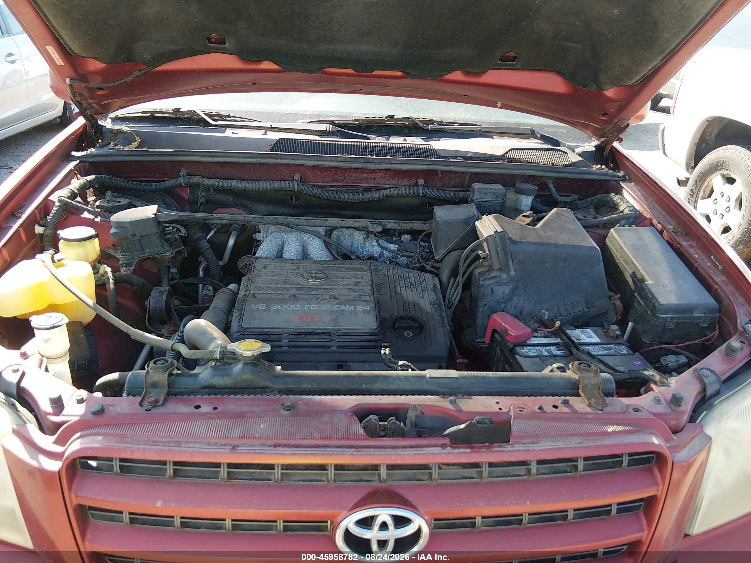 2003 Toyota Highlander Limited V6 Red vin: JTEHF21AX30140237