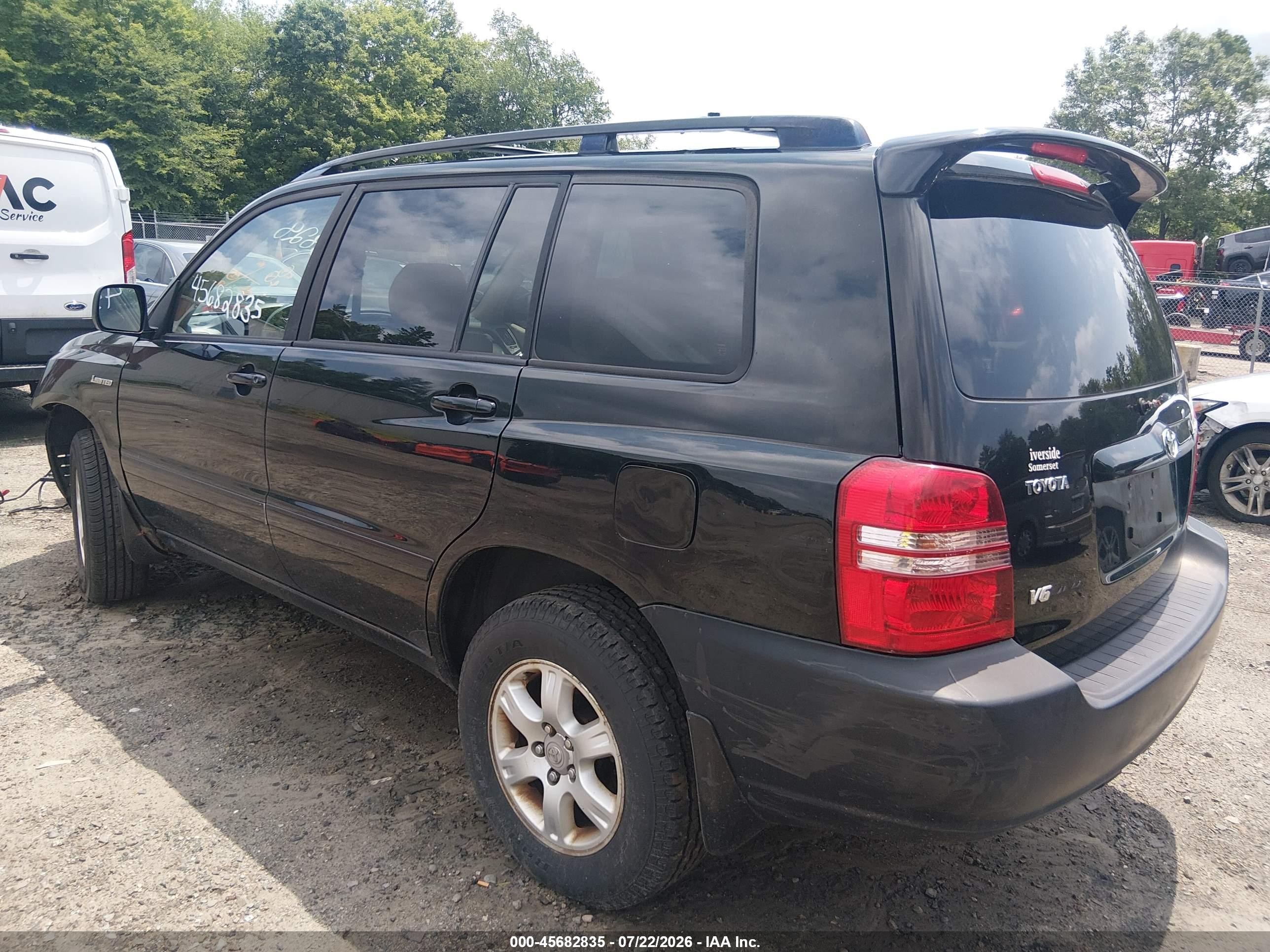 2003 Toyota Highlander Limited V6 Black vin: JTEHF21AX30145714