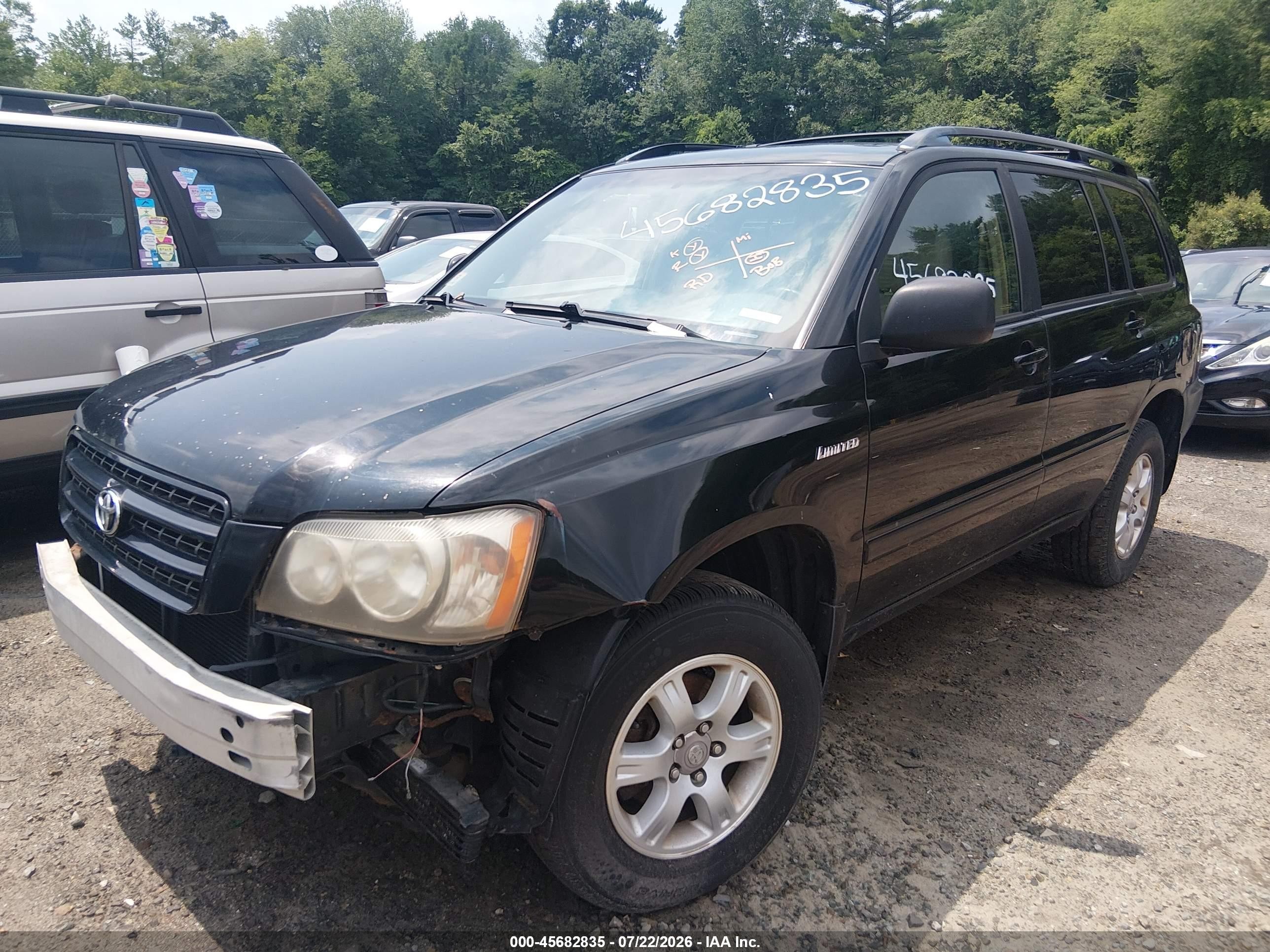 2003 Toyota Highlander Limited V6 Black vin: JTEHF21AX30145714