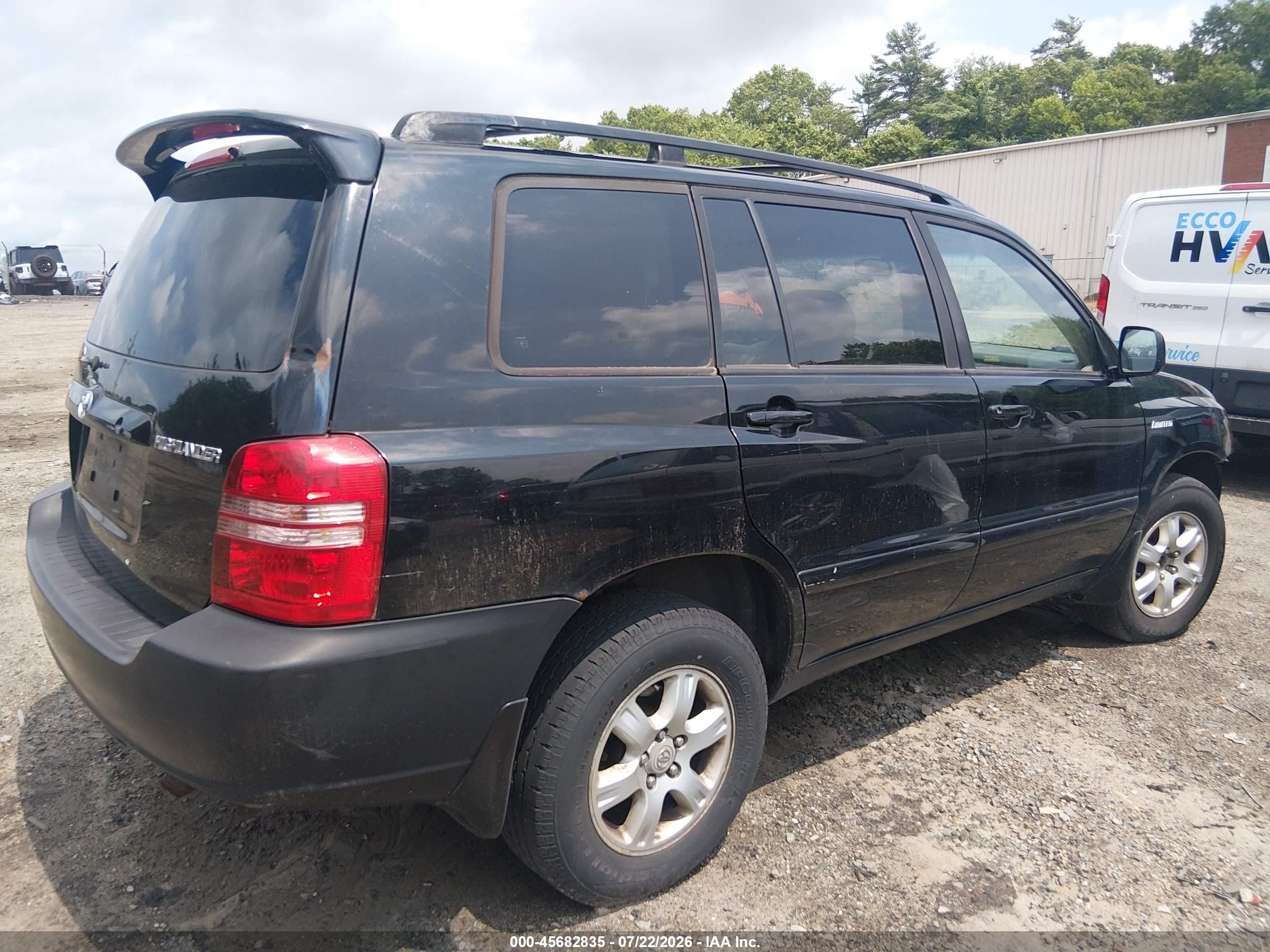 2003 Toyota Highlander Limited V6 Black vin: JTEHF21AX30145714