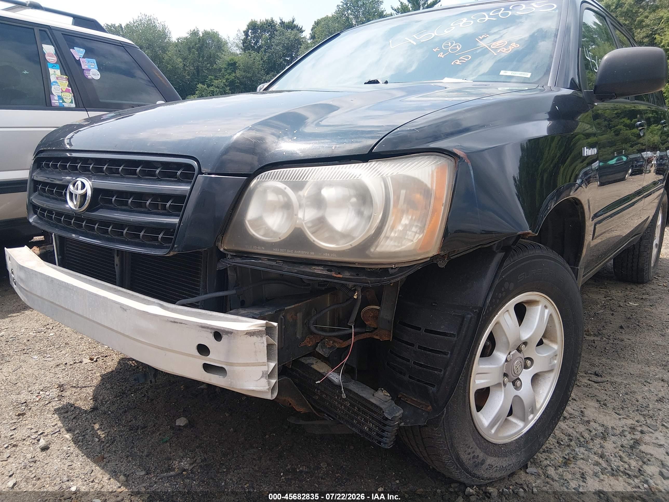 2003 Toyota Highlander Limited V6 Black vin: JTEHF21AX30145714