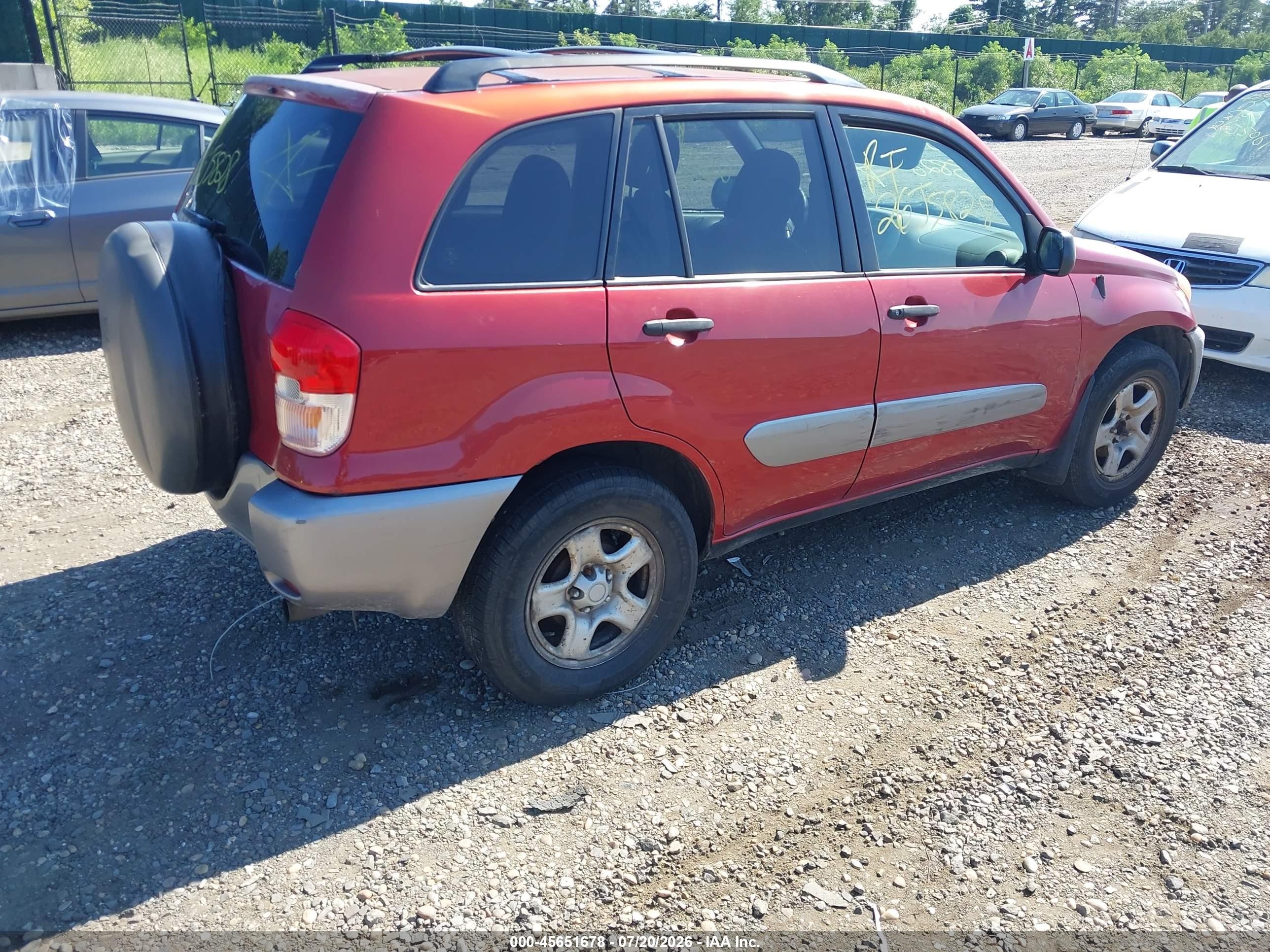2003 Toyota Rav4 Red vin: JTEHH20V330194445