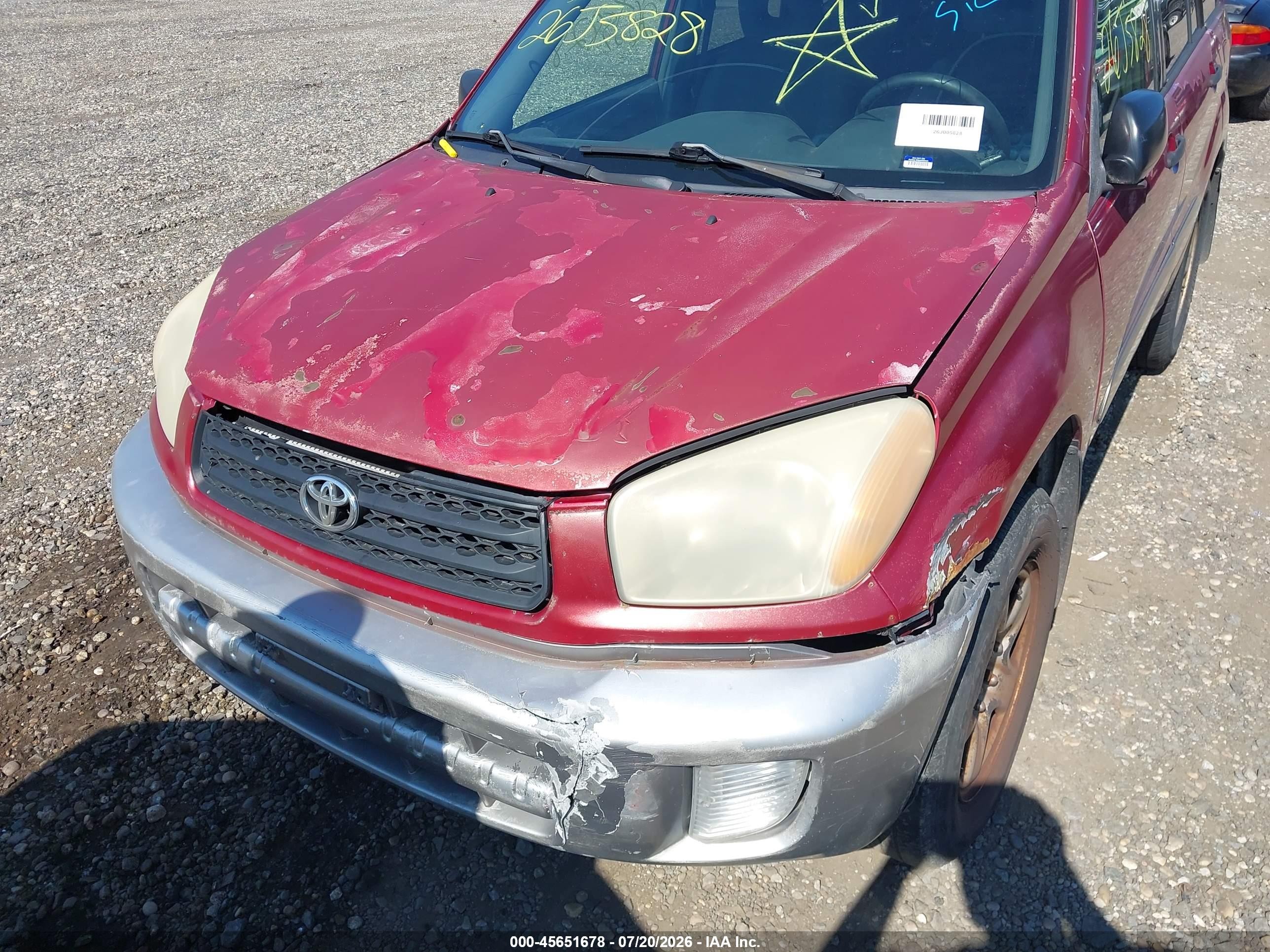 2003 Toyota Rav4 Red vin: JTEHH20V330194445