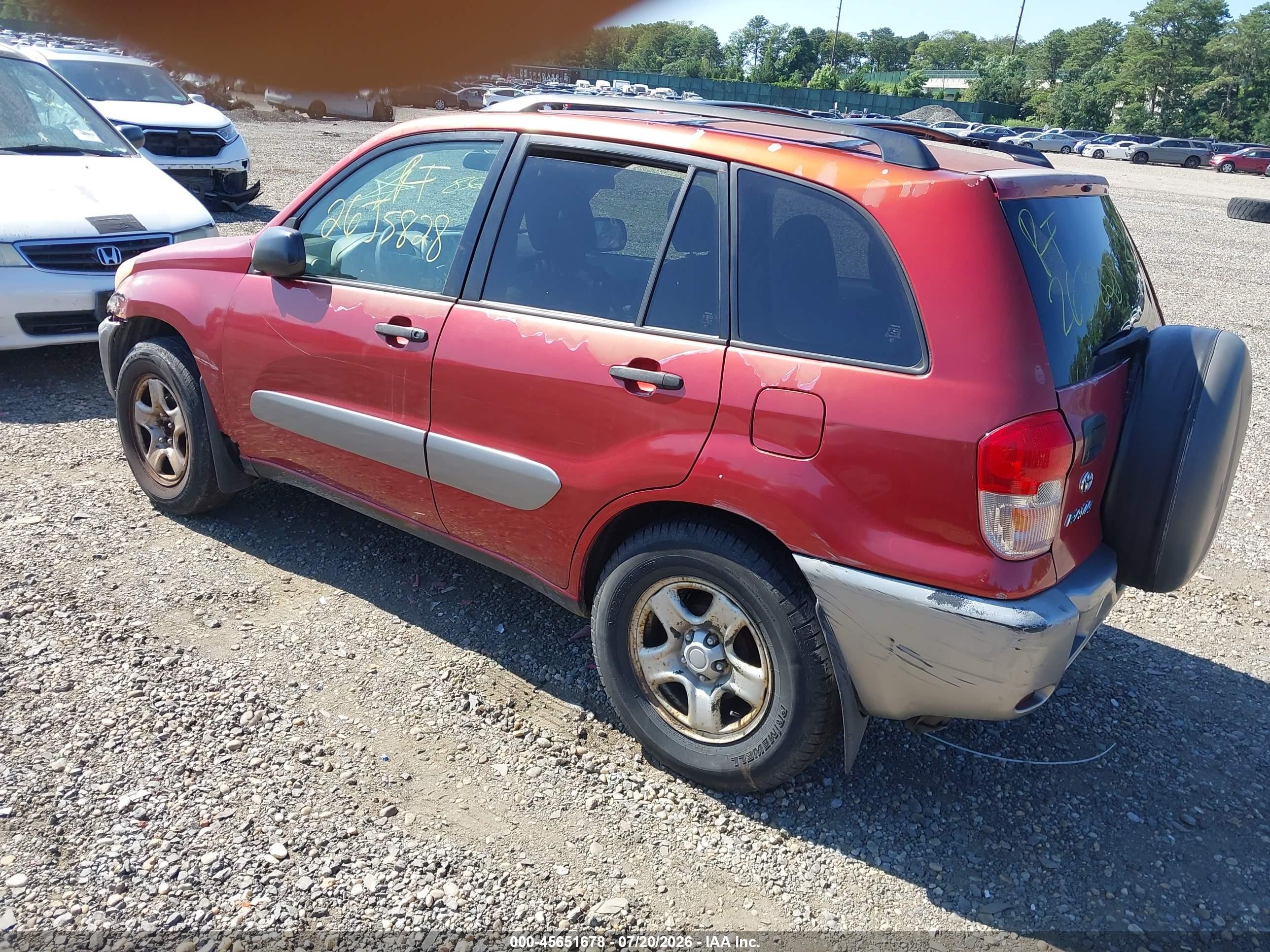 2003 Toyota Rav4 Red vin: JTEHH20V330194445