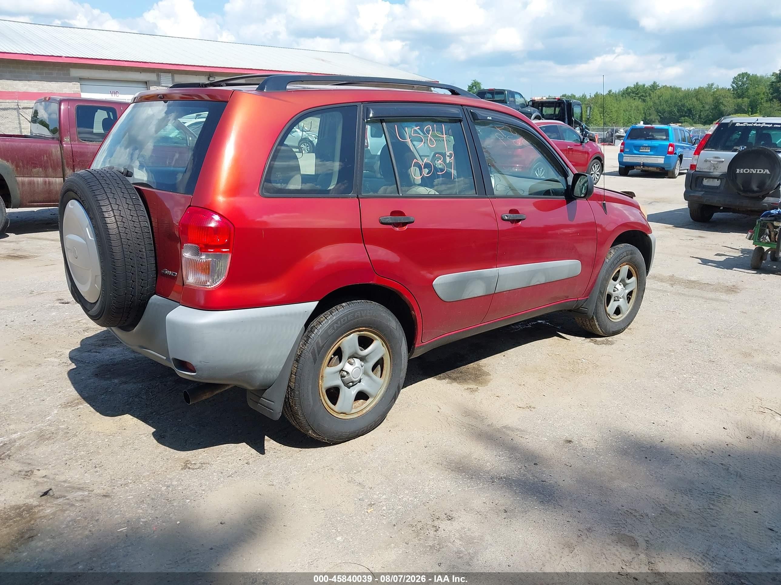 2001 Toyota Rav4   Orange vin: JTEHH20V410033549