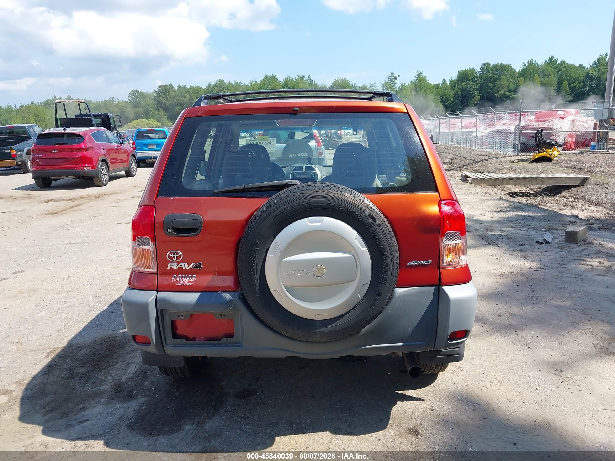 2001 Toyota Rav4   Orange vin: JTEHH20V410033549