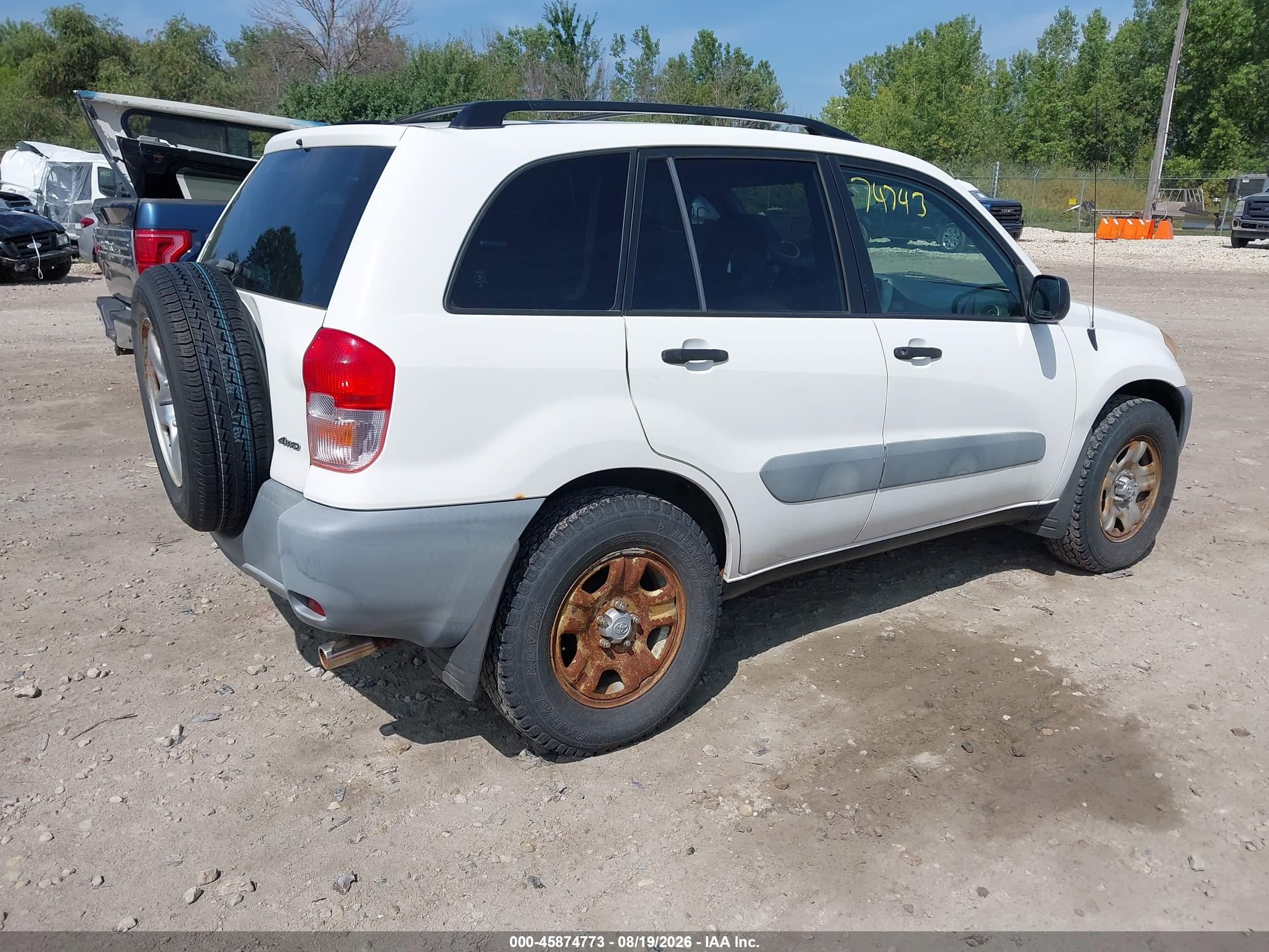 2001 Toyota Rav4   White vin: JTEHH20V410098787