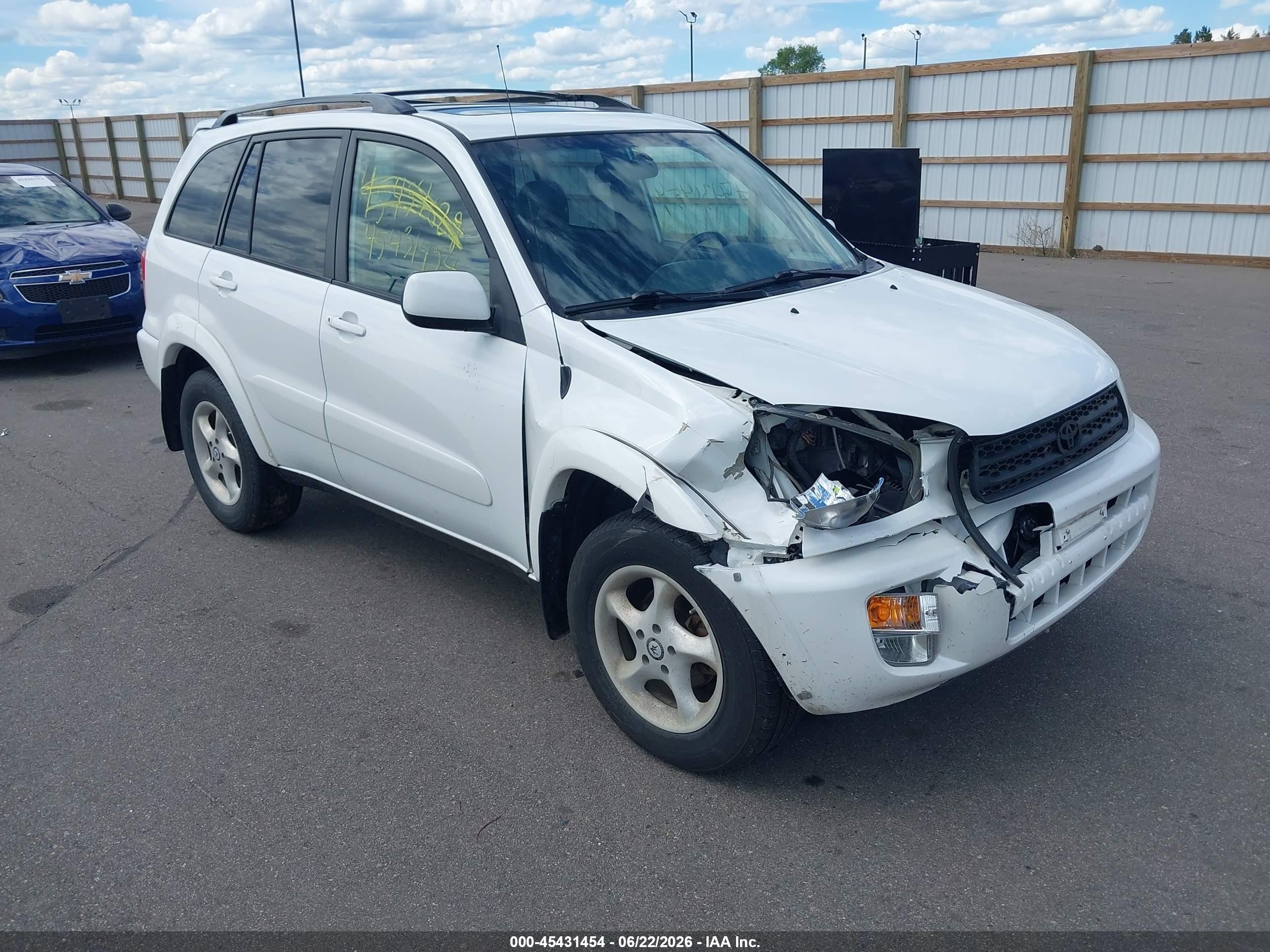 2002 Toyota Rav4   White vin: JTEHH20V720137759