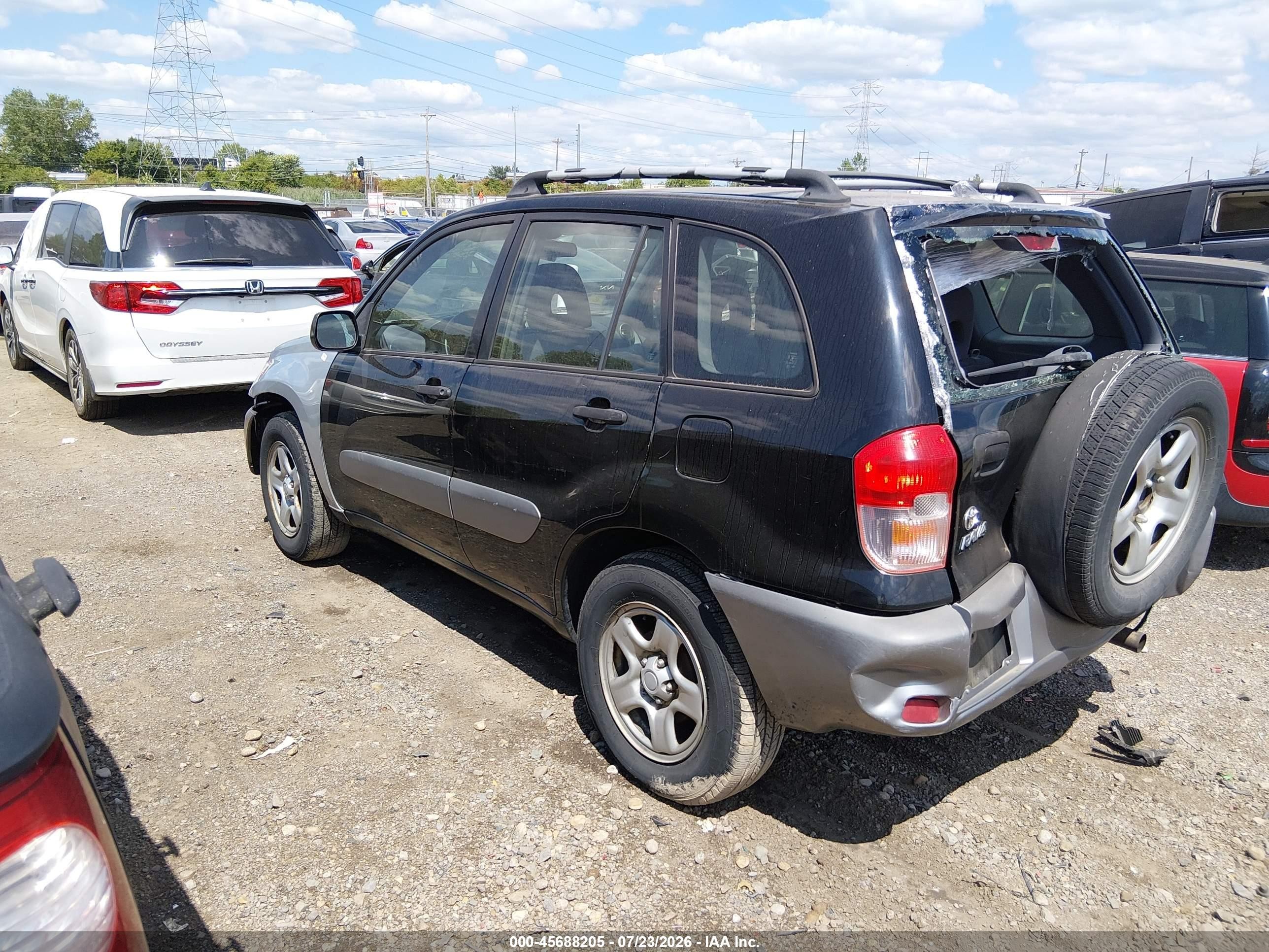 2003 Toyota Rav4 Black vin: JTEHH20V736073432